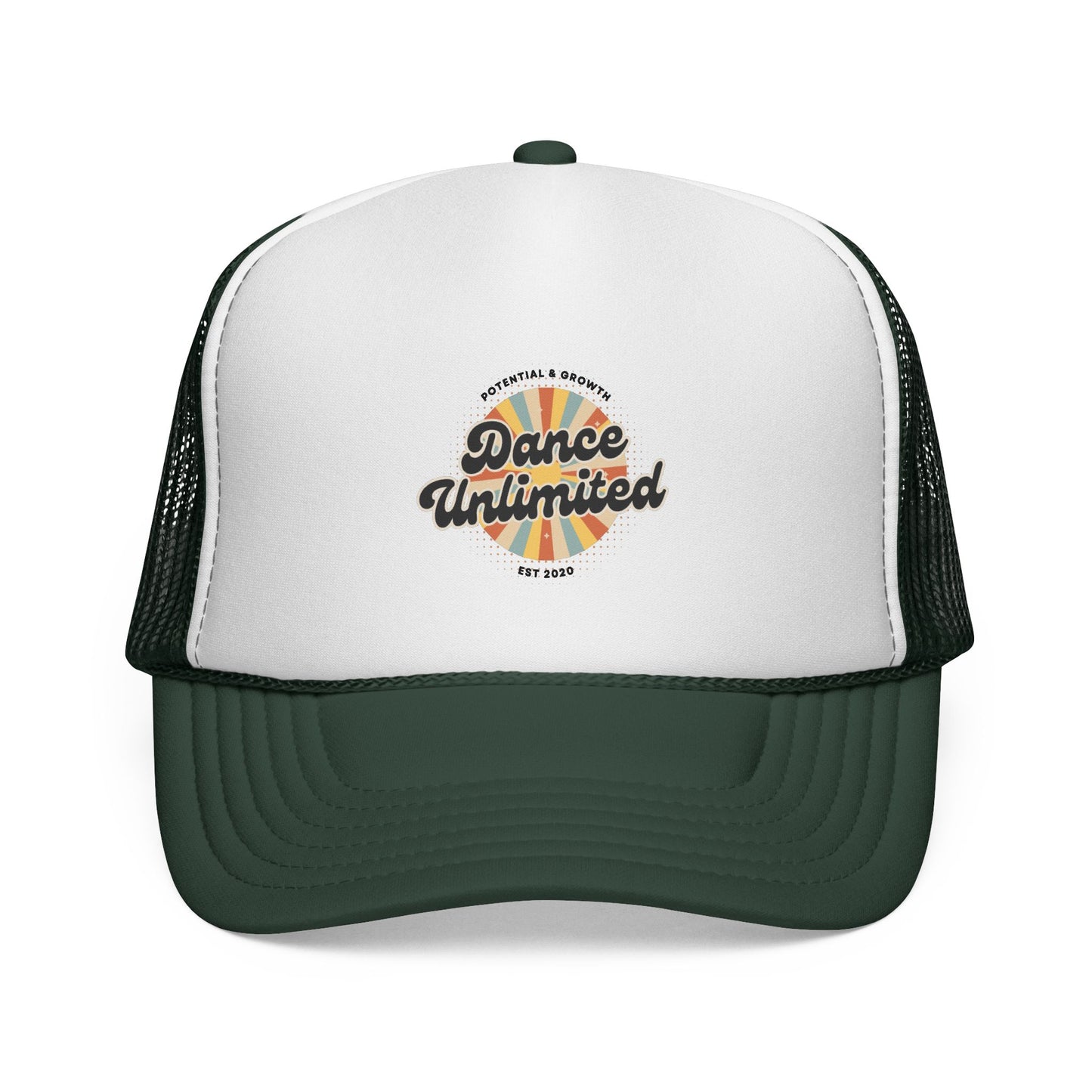 "Dance Unlimited, Potential & Growth" Trucker Hat – Retro Style Graphic Cap for Dancers | Unisex Dance-Themed Hat