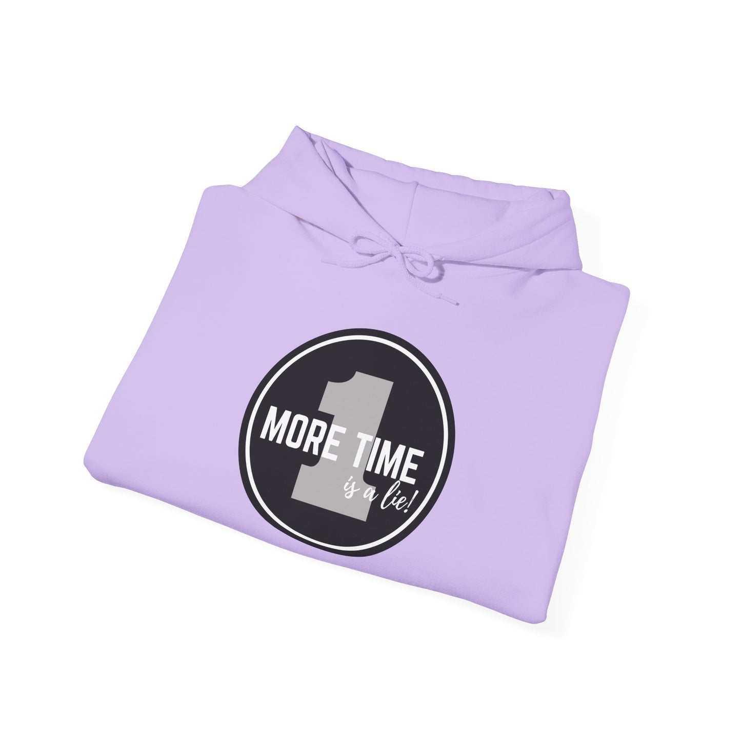 "One More Time is a Lie" Dance-Themed Unisex Hooded Sweatshirt – Bold Emblem Graphic Hoodie for Dancers