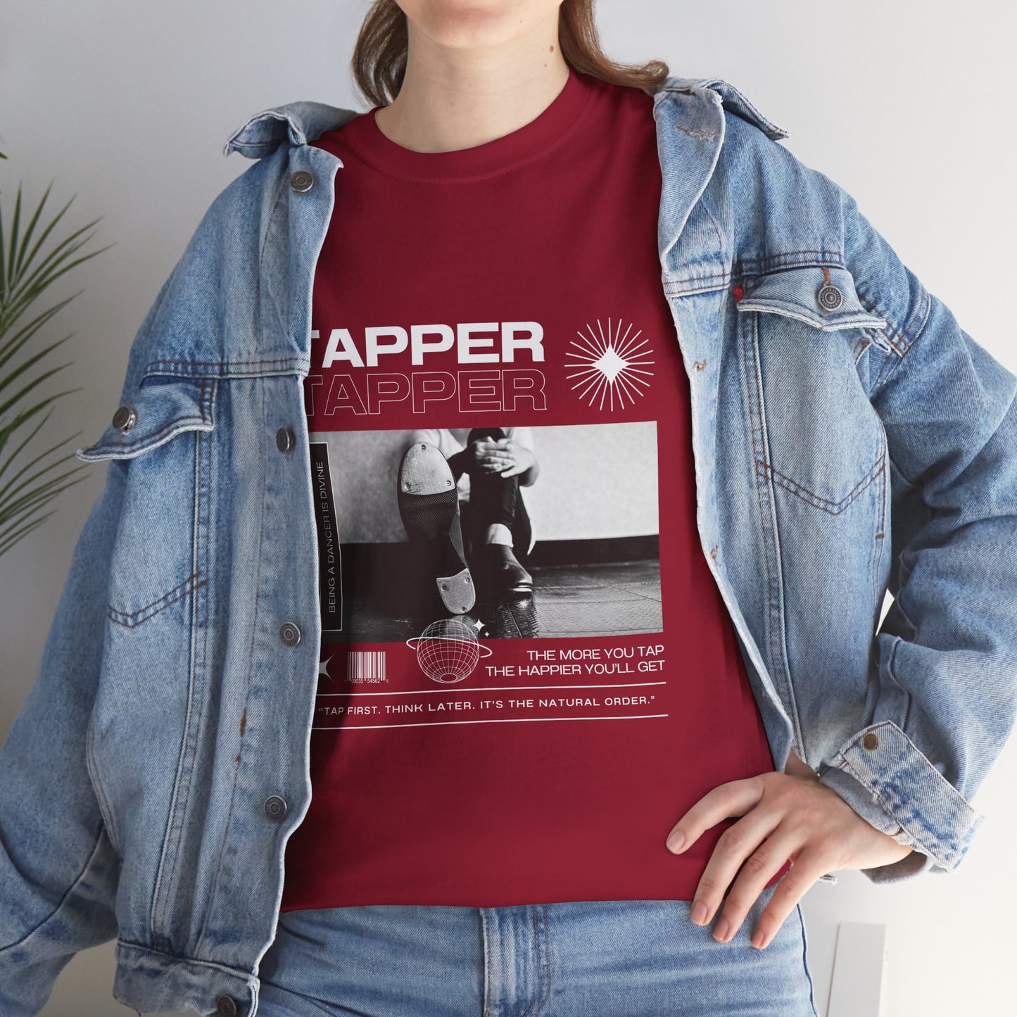 “Tapper” Tap Dance Unisex Heavy Cotton Tee – Streetwear-Inspired Tap Shoes Graphic T-Shirt for Dancers