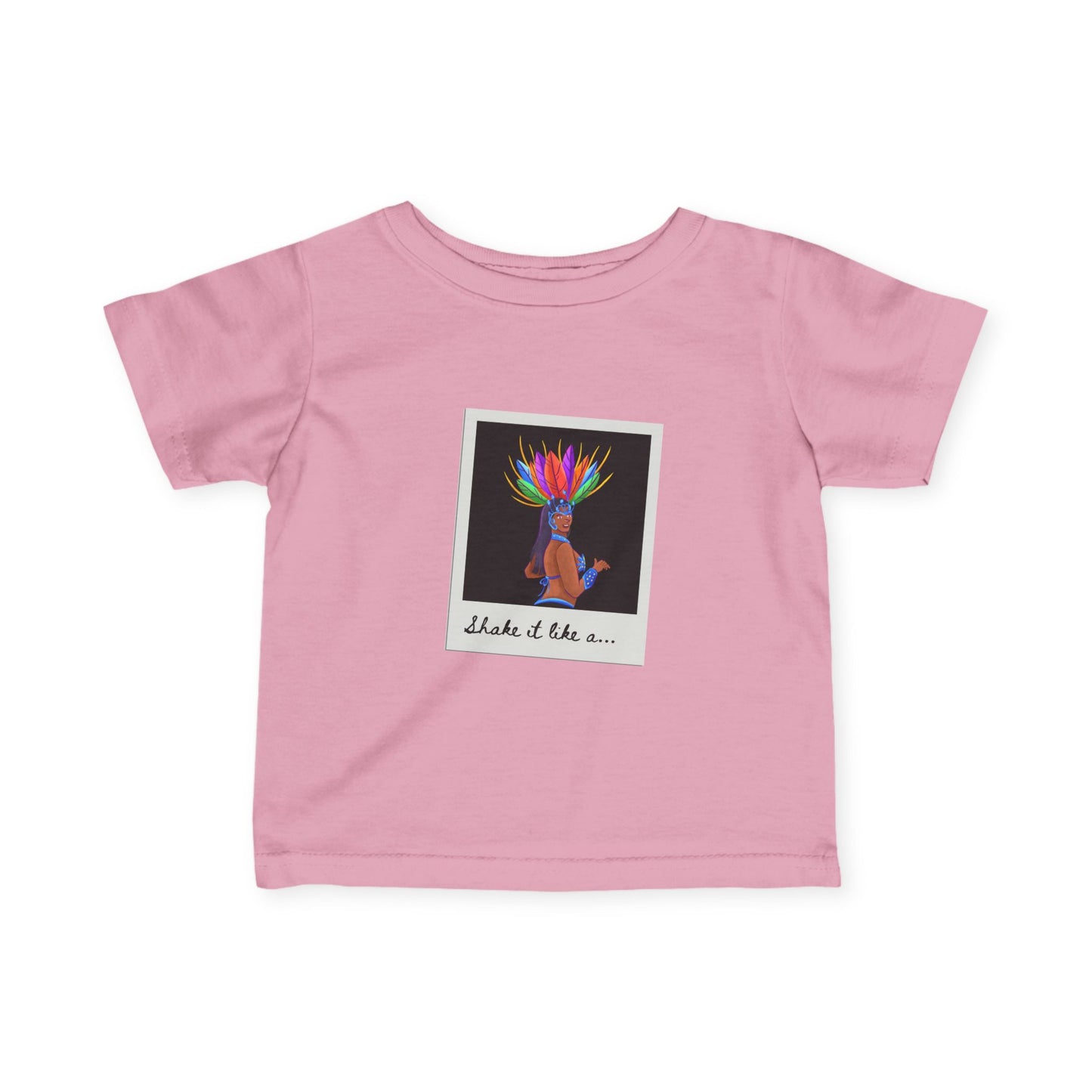 "Shake It Like a..." Carnival Samba Dancer Infant Fine Jersey Tee – Fun Baby Dance T-Shirt with Festival-Inspired Graphic