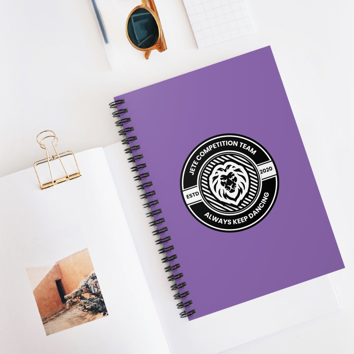 "Jeté Competition Team – Always Keep Dancing" Spiral Notebook – Collegiate Dance Journal for Competitive Dancers & Dance Teams