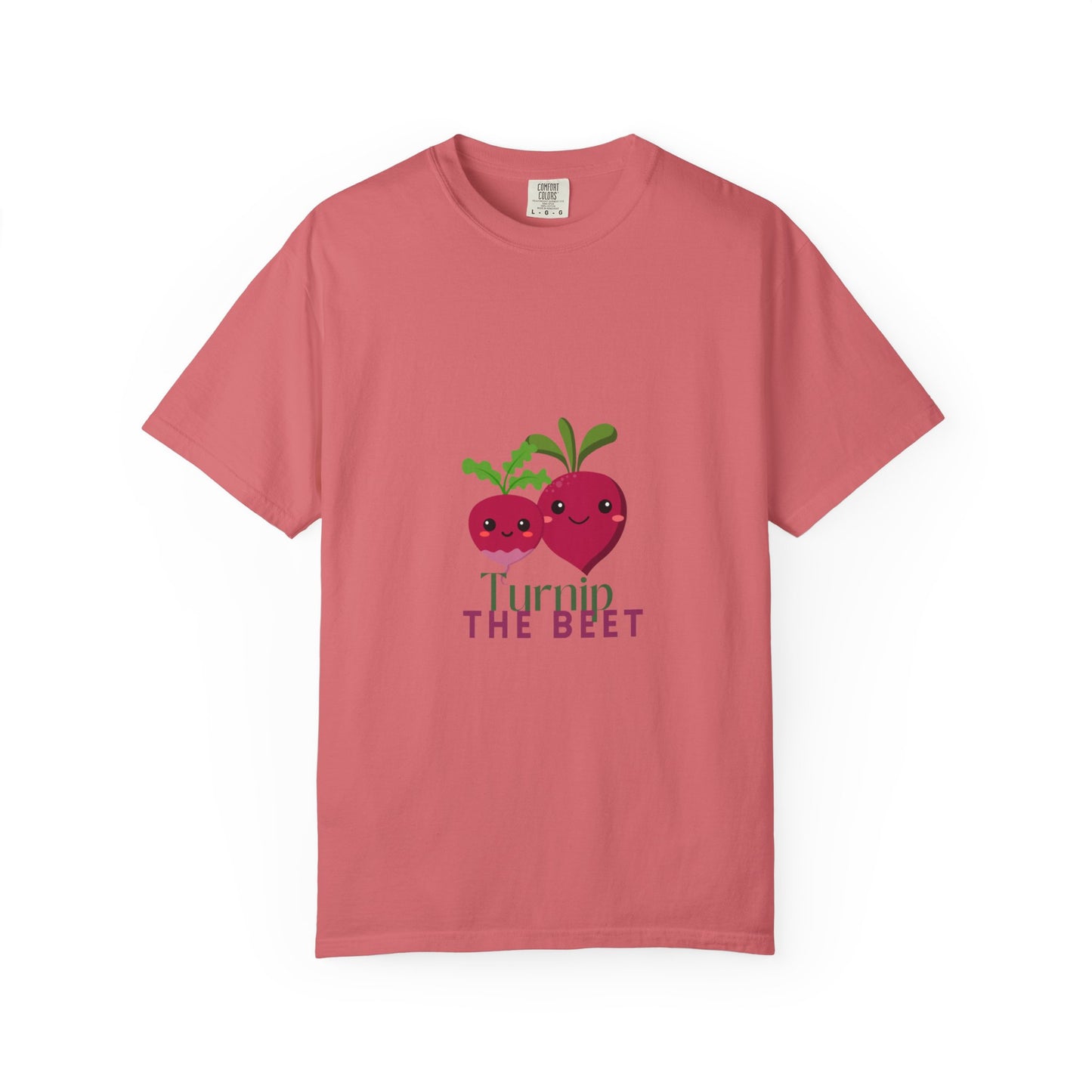 "Turnip the Beet" Unisex Garment-Dyed T-Shirt – Cute Veggie Dance Pun Graphic Tee – Funny Foodie Shirt for Dancers & Music Lovers