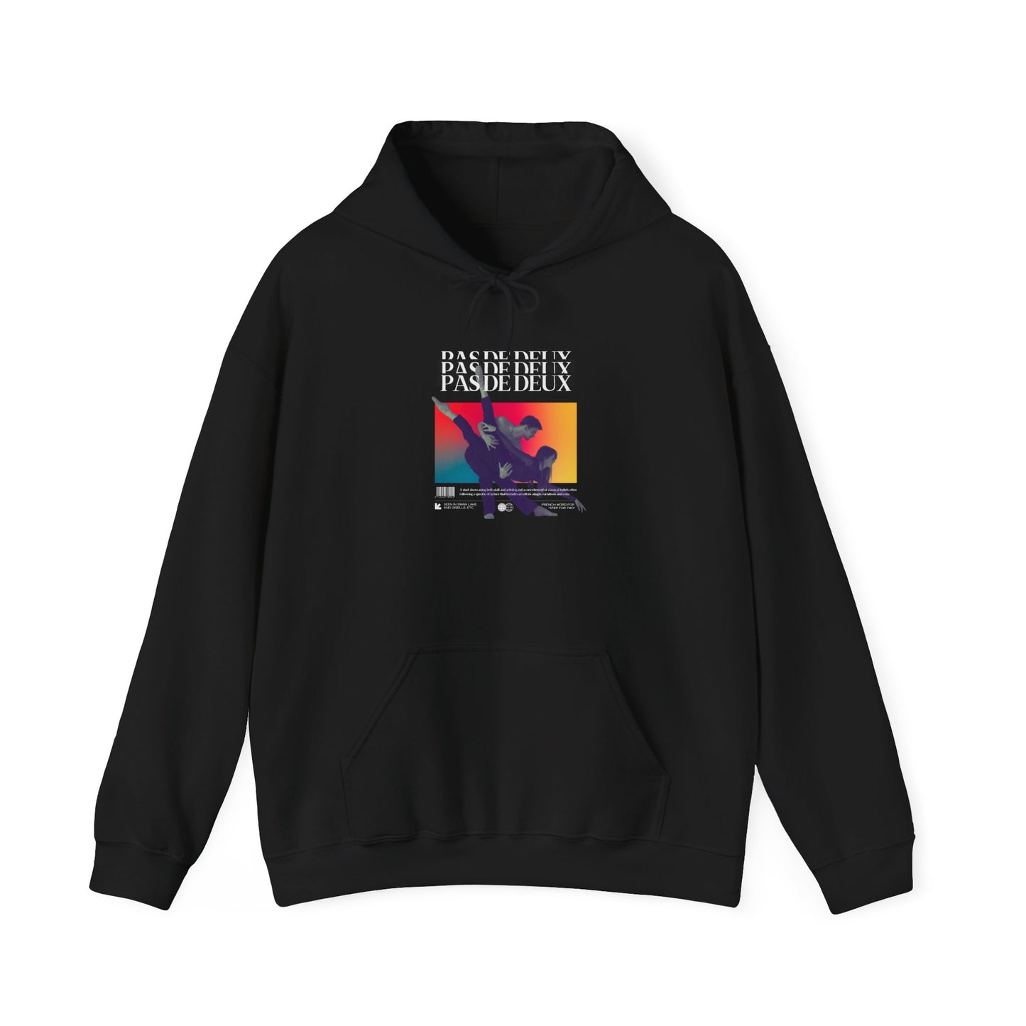 “Pas De Deux” Ballet Term Definition with Streetwear-Style - Unisex Heavy Blend™ Hooded Sweatshirt – Cozy Dance Hoodie for Ballet Fans & Performers
