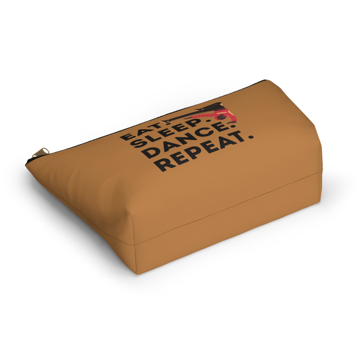 “Eat Sleep Dance Repeat” Makeup Bag – Bold B-Boy Dancer Graphic – Hip Hop Dance-Themed Zipper Pouch for Cosmetics, Accessories & Travel Essentials