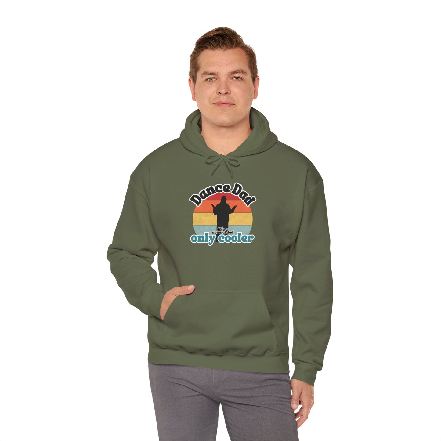 Dance Dad Retro Hoodie – Funny Unisex Heavy Blend™ Hooded Sweatshirt for Cool Dance Dads