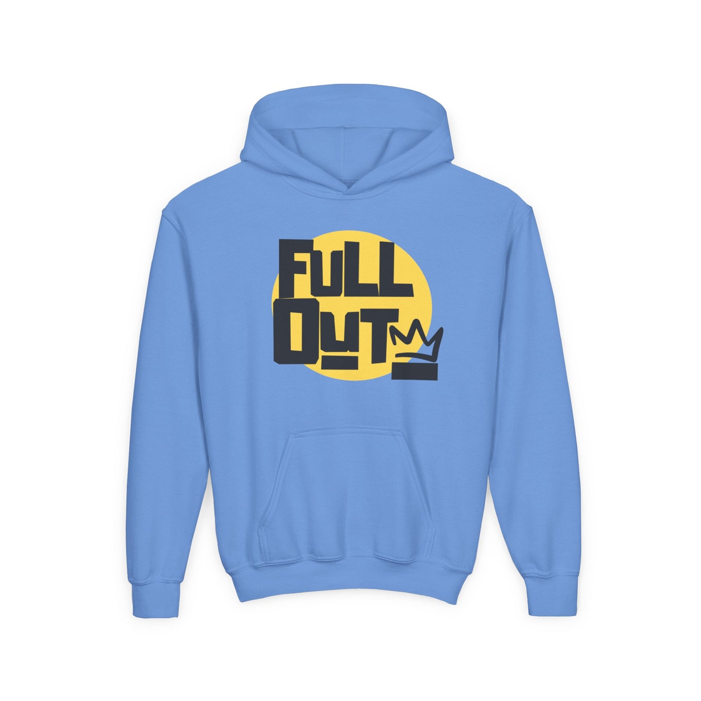 "Full Out" Youth Hooded Sweatshirt – Bold Streetwear-Inspired Dance Graphic Hoodie for Kids and Teens
