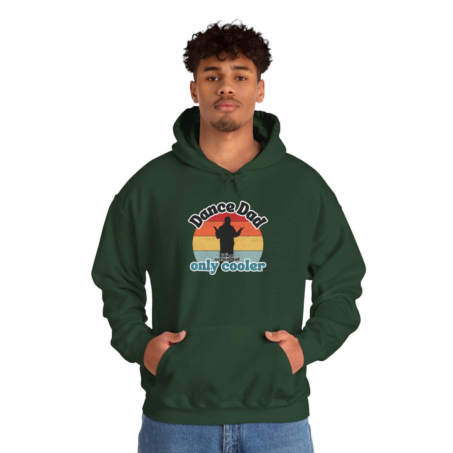 Dance Dad Retro Hoodie – Funny Unisex Heavy Blend™ Hooded Sweatshirt for Cool Dance Dads