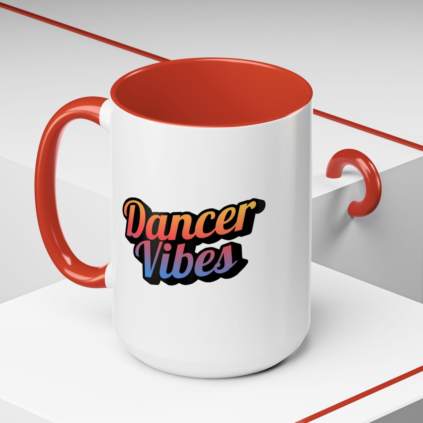 "Dancer Vibes" Accent Coffee Mug – Stylish Ceramic Mug for Dance Lovers and Performers