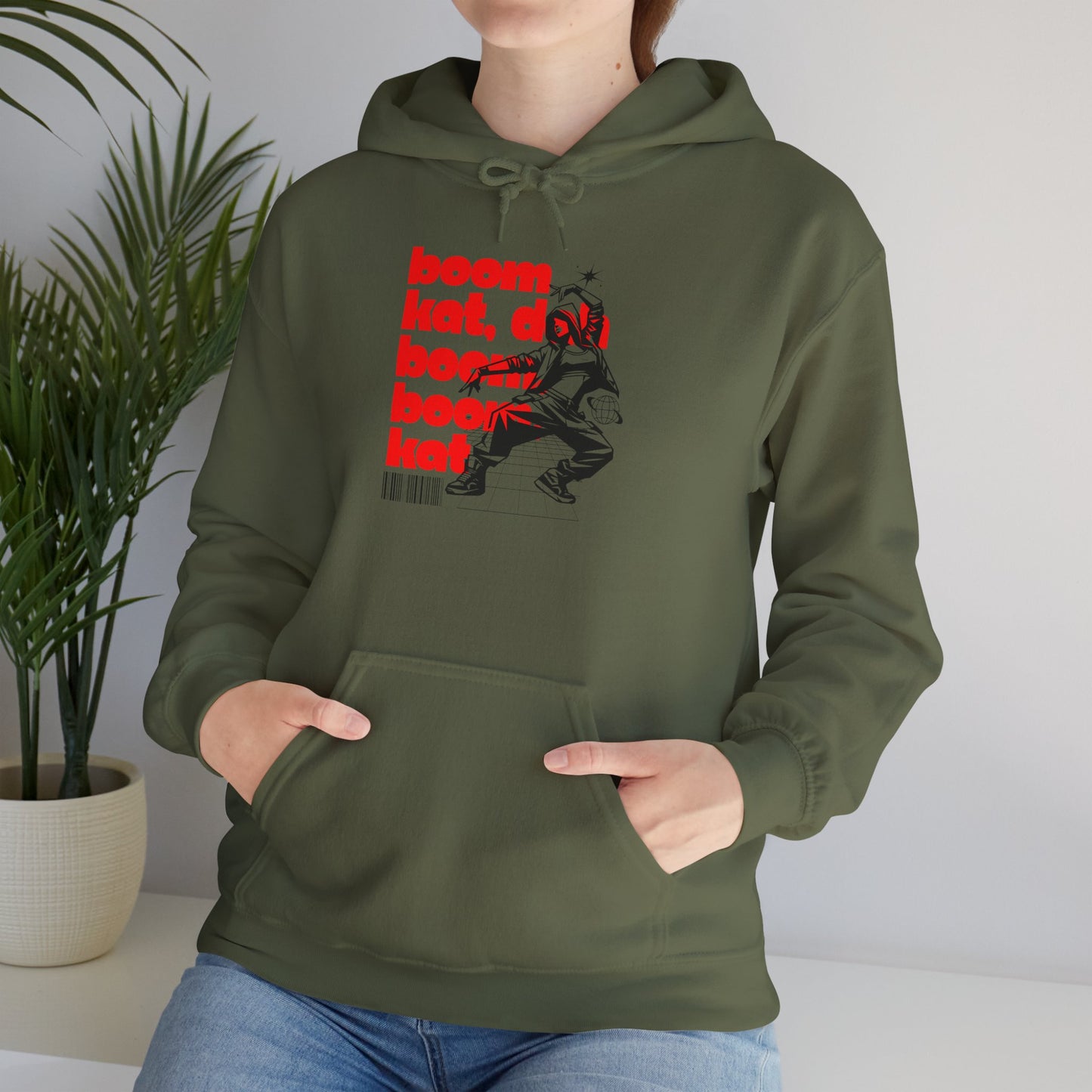 “Boom Kat” Hoodie – Unisex Hooded Sweatshirt with Bold Streetwear-Inspired Dance Graphic