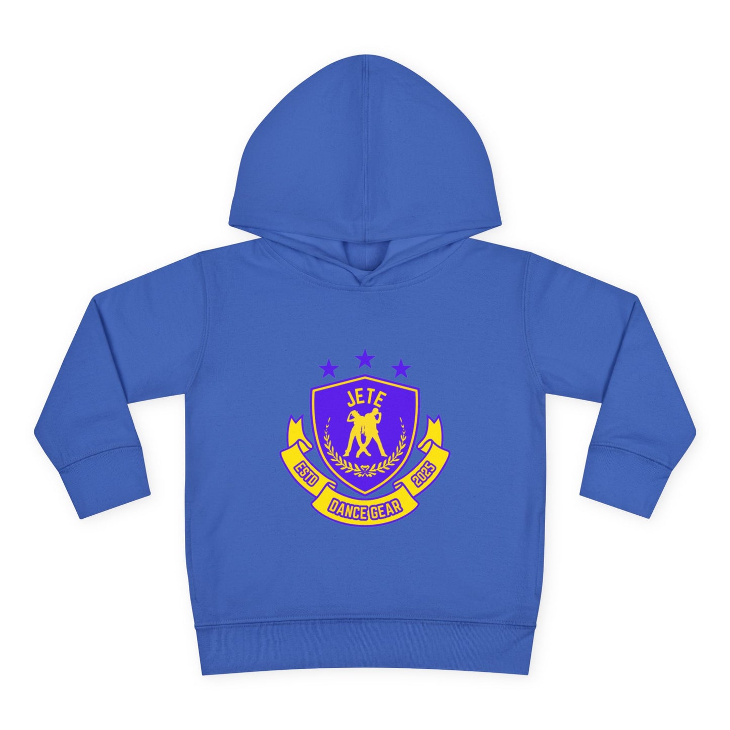 "Jeté Dance Gear" Toddler Pullover Fleece Hoodie – Collegiate-Inspired Dancer Graphic Sweatshirt for Kids