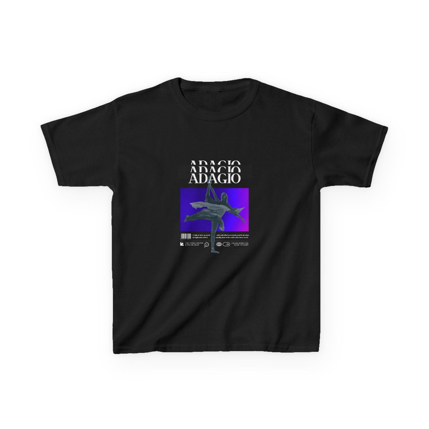 “Adagio” Youth Short Sleeve Ballet Definition Tee – Streetwear-Inspired Ballerina Dance T-Shirt