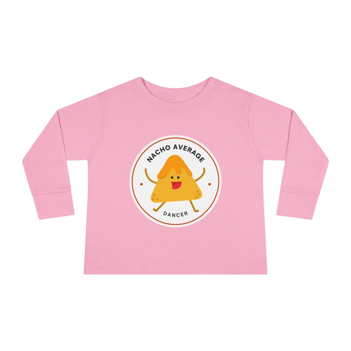 "Nacho Average Dancer" Toddler Dance T-Shirt – Cute Nacho Graphic Long Sleeve Tee for Kids