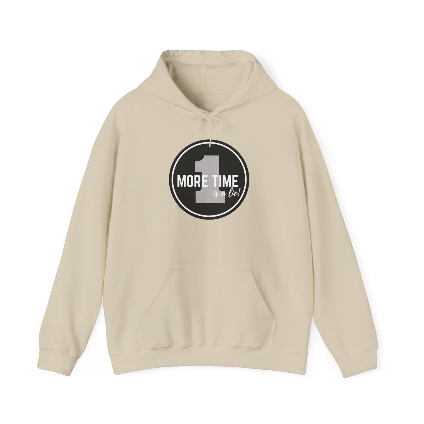 "One More Time is a Lie" Dance-Themed Unisex Hooded Sweatshirt – Bold Emblem Graphic Hoodie for Dancers
