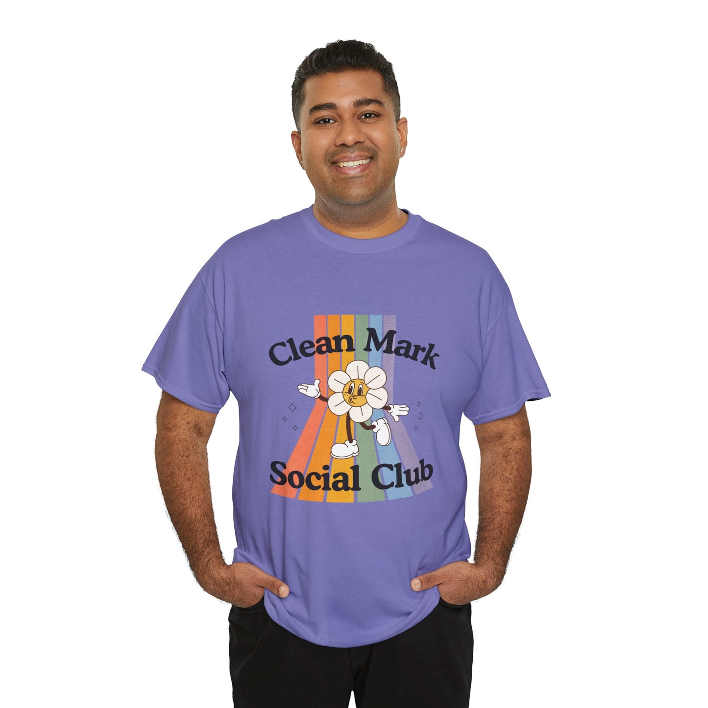 “Clean Mark Social Club” Unisex Heavy Cotton T-Shirt – Streetwear-Inspired Dance Graphic Tee for Adults & Kids
