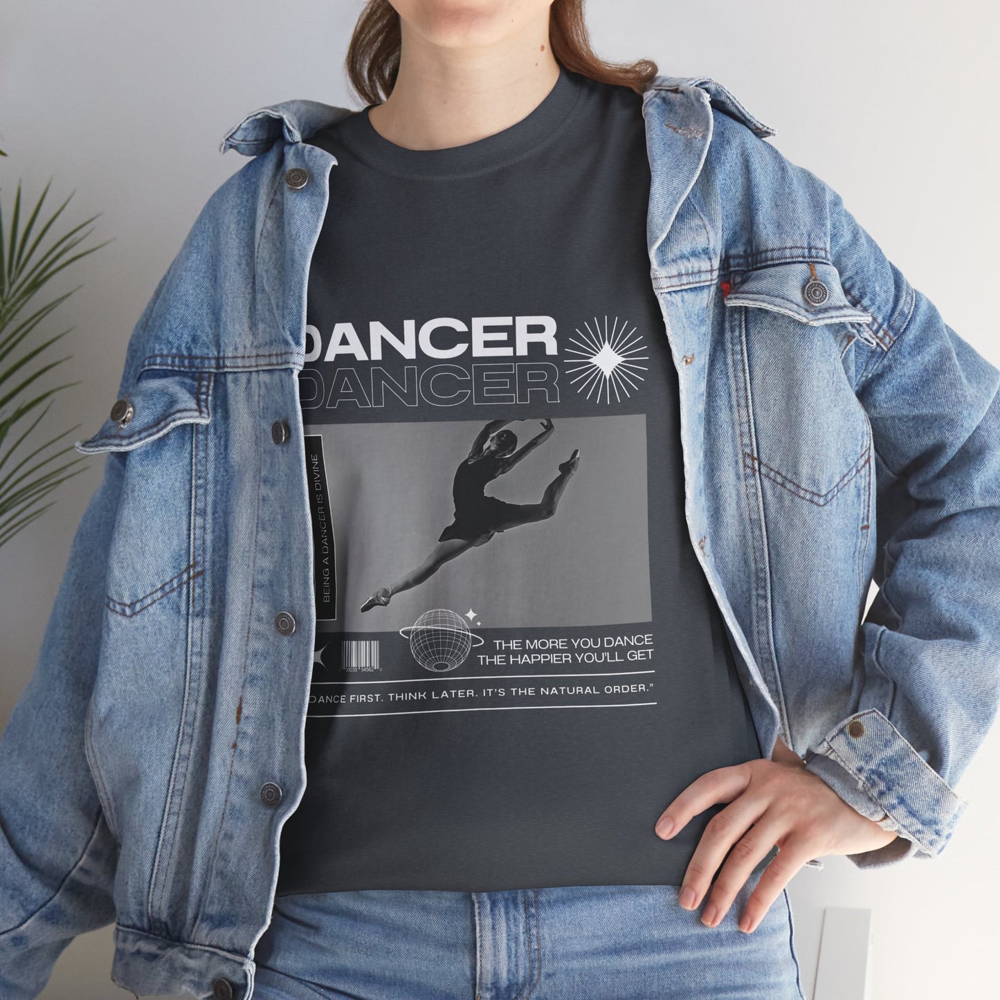 “Dancer” Mottos Streetwear Tee – Unisex Heavy Cotton Dance T-Shirt with Bold Graphic