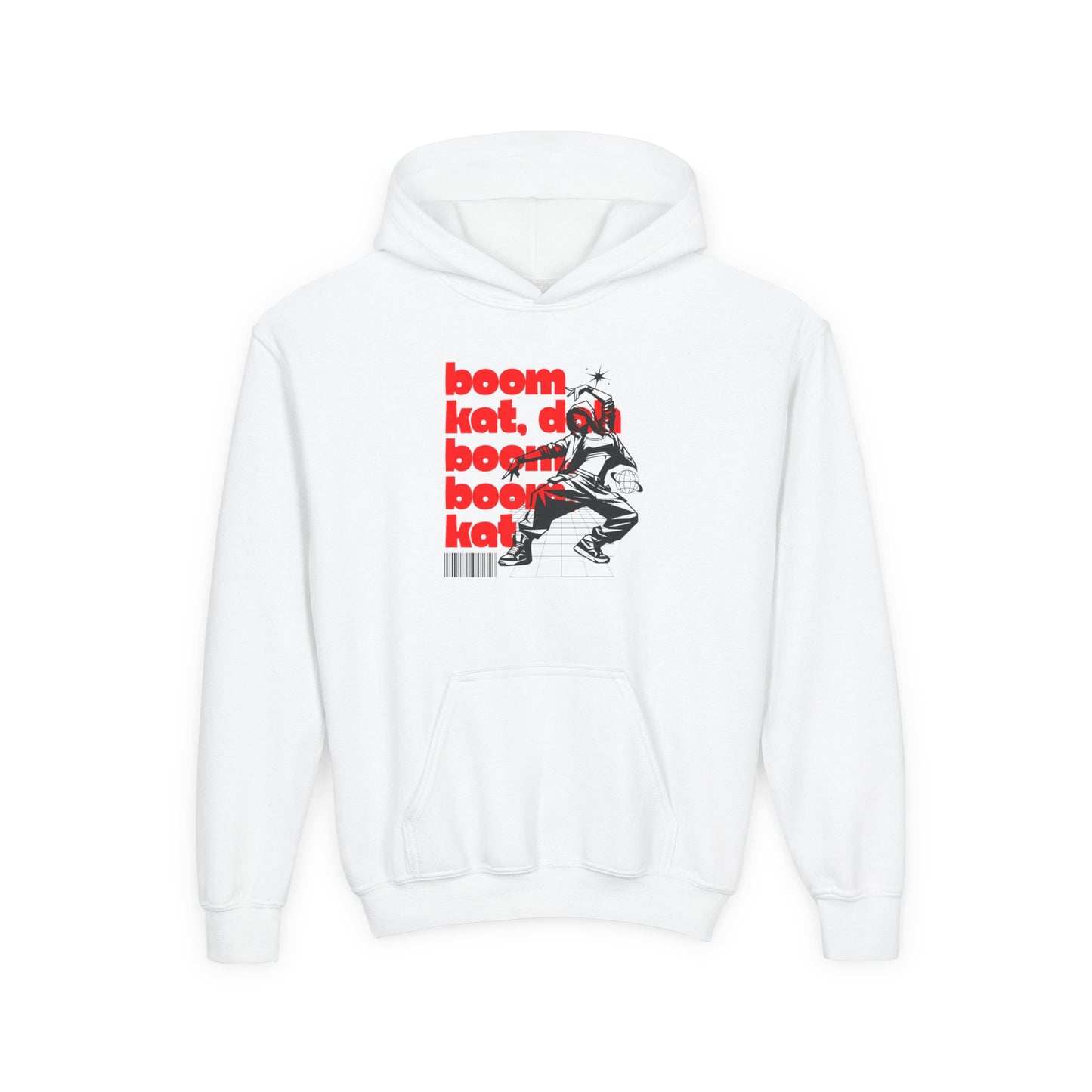 “Boom Kat” Bold Streetwear-Inspired Dance Graphic | Unisex Youth Hoodie – Hip-Hop & Jazz Dance Hoodie for Kids & Young Performers