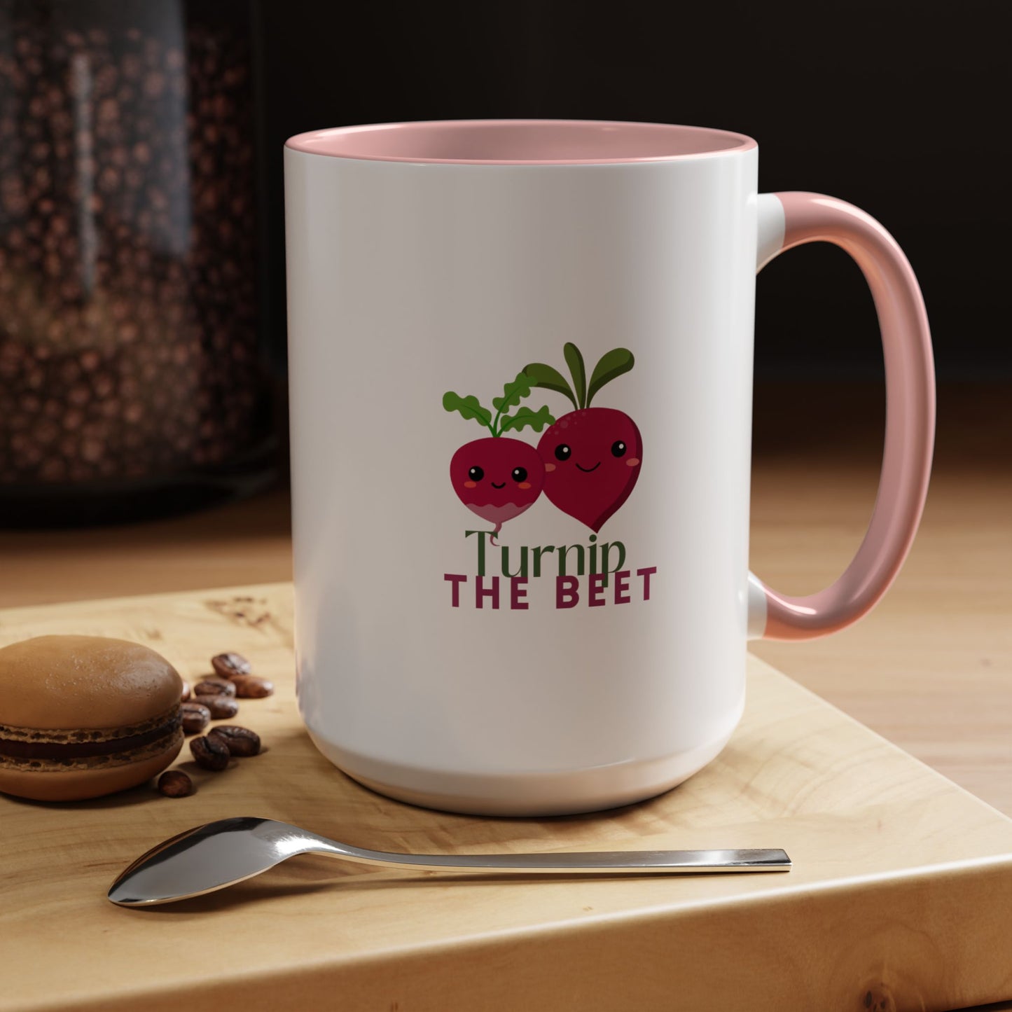 "Turnip the Beet" Accent Coffee Mug – Funny Dance Pun Ceramic Mug for Dancers and Music Lovers