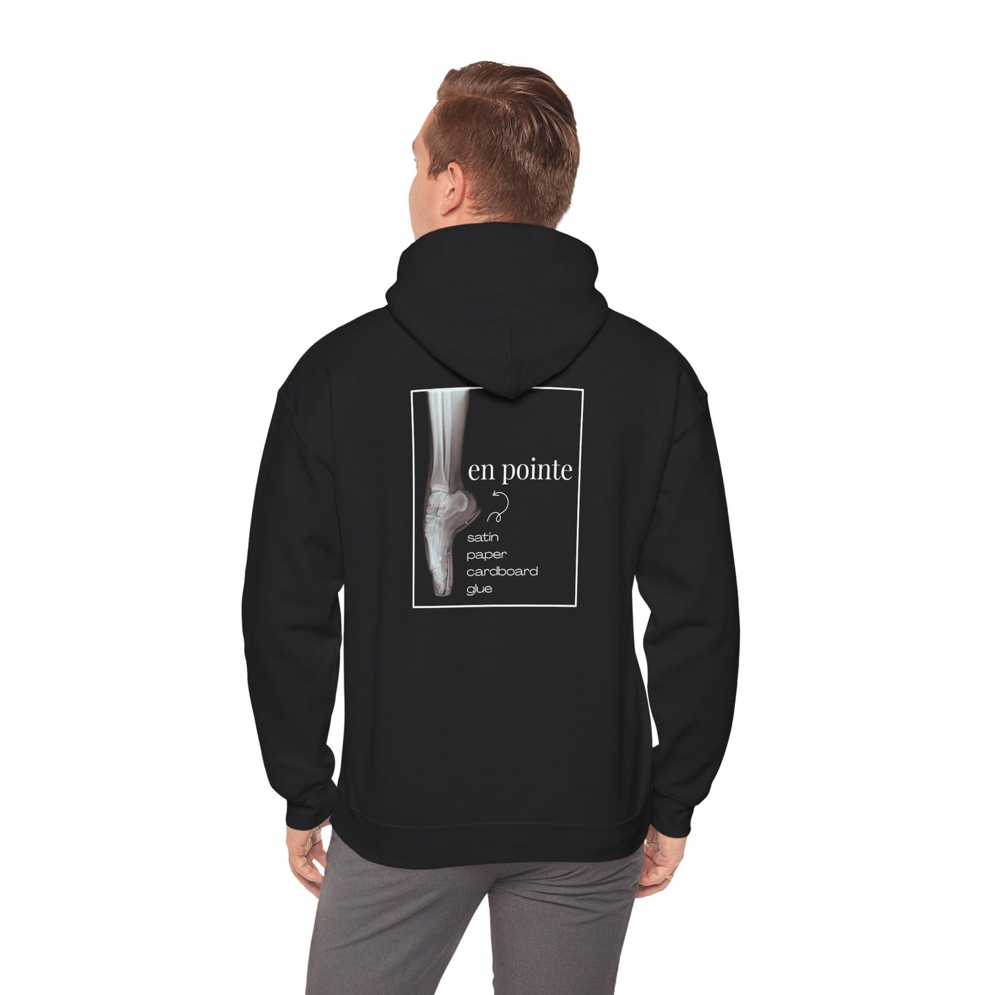 "I Dance En Pointe" Unisex Hoodie – Ballet-Themed Personalized Hoodie for Teens and Adults Featuring X-Ray Foot Design