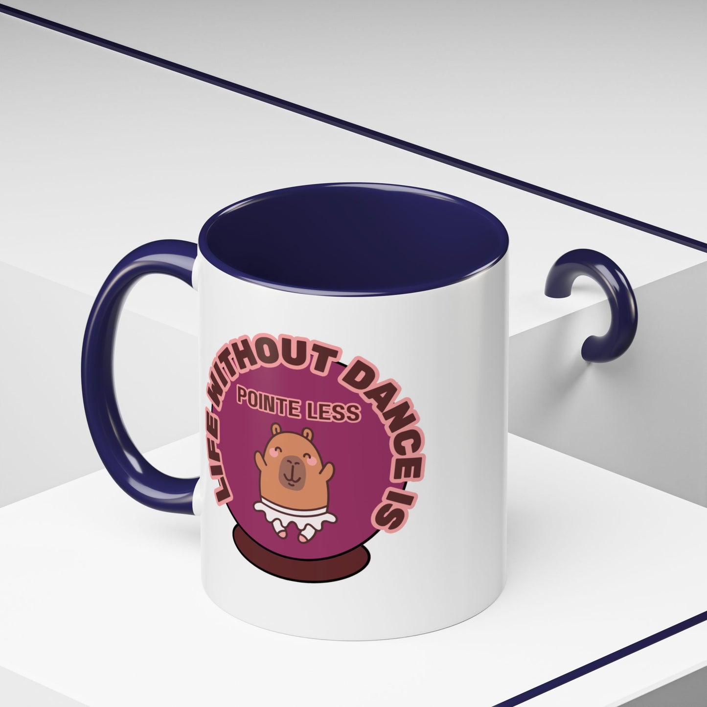 "Life Without Dance Is Pointeless" – Cute Capybara Accent Coffee Mug | Dance-Themed Ceramic Mug for Dancers