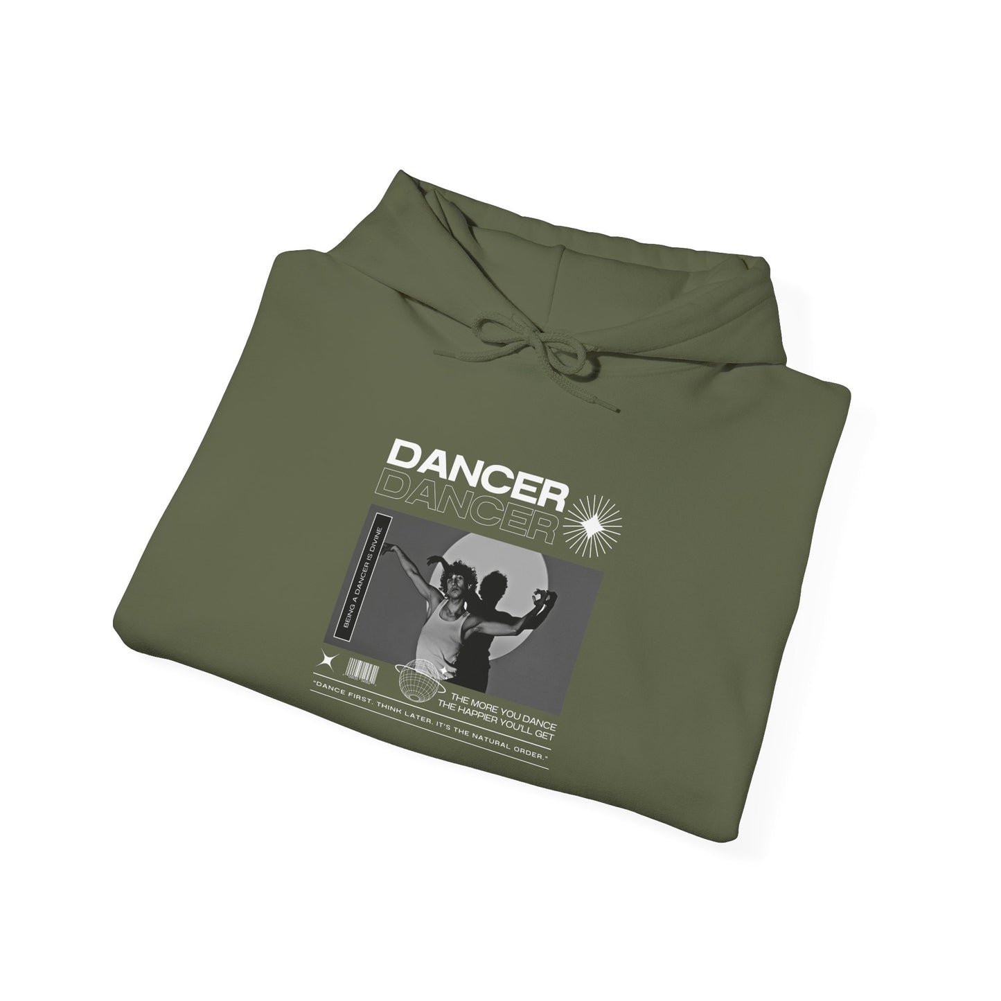 “Dancer” Contemporary Dancer in Spotlight Graphic | Streetwear-Inspired Dance Hoodie for Modern Dance Lovers - Unisex Heavy Blend™ Hooded Sweatshirt