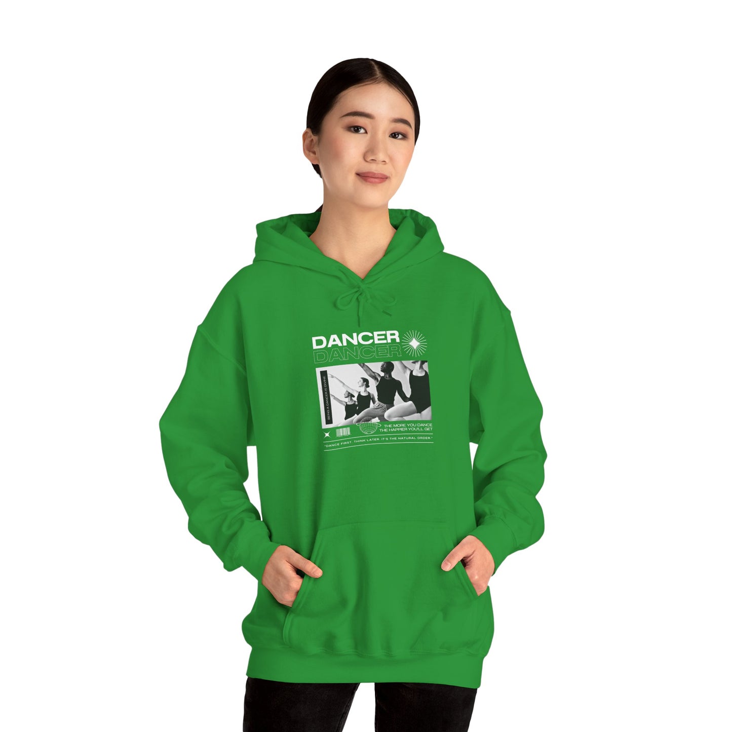 “Dancer” Young Ballet Dancers at the Barre Graphic | Streetwear-Inspired Ballet Hoodie for Dance Enthusiasts - Unisex Heavy Blend™ Hooded Sweatshirt