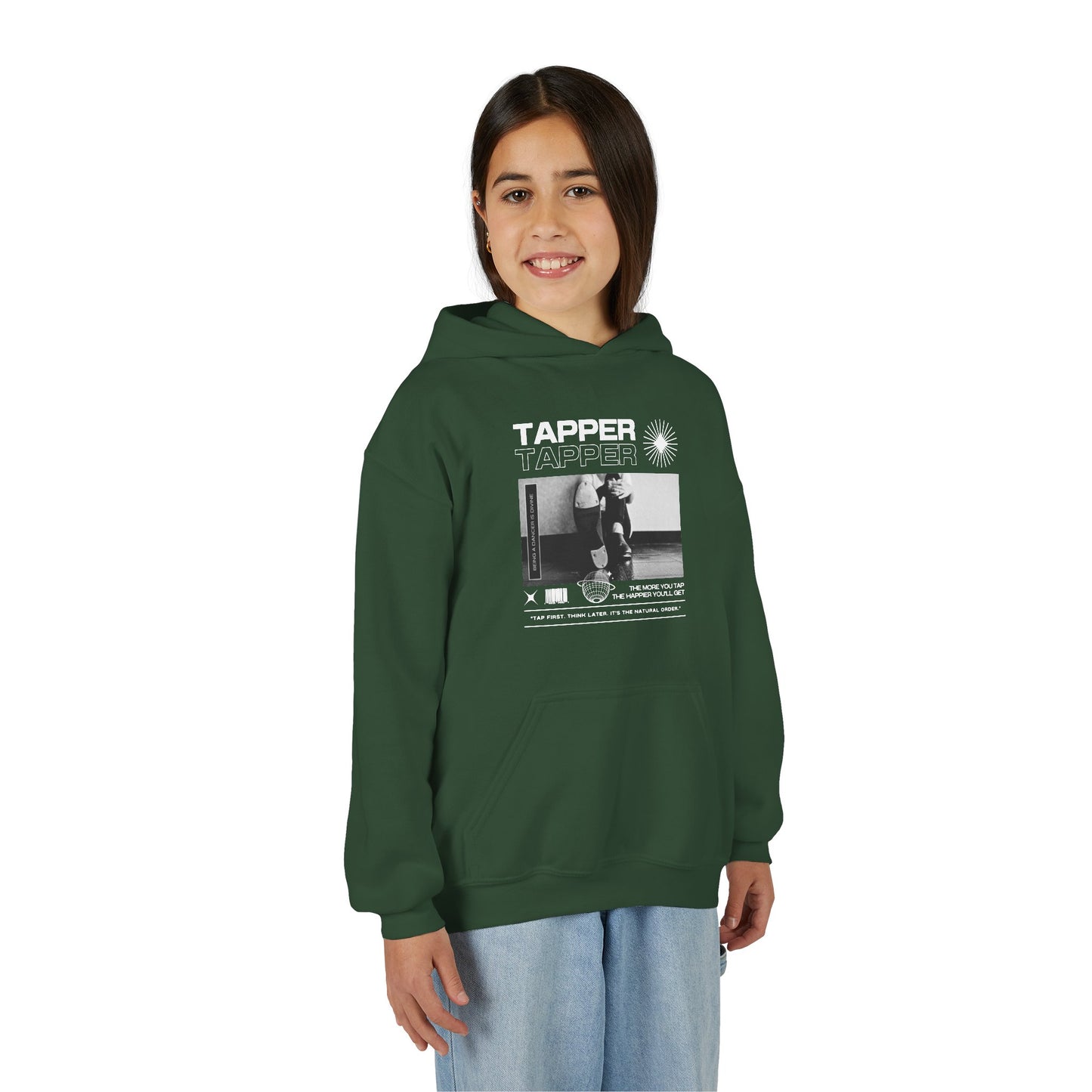 “Tapper” Tap Shoes Streetwear Graphic | Unisex Youth Hoodie – Tap Dance Hoodie for Kids & Young Performers