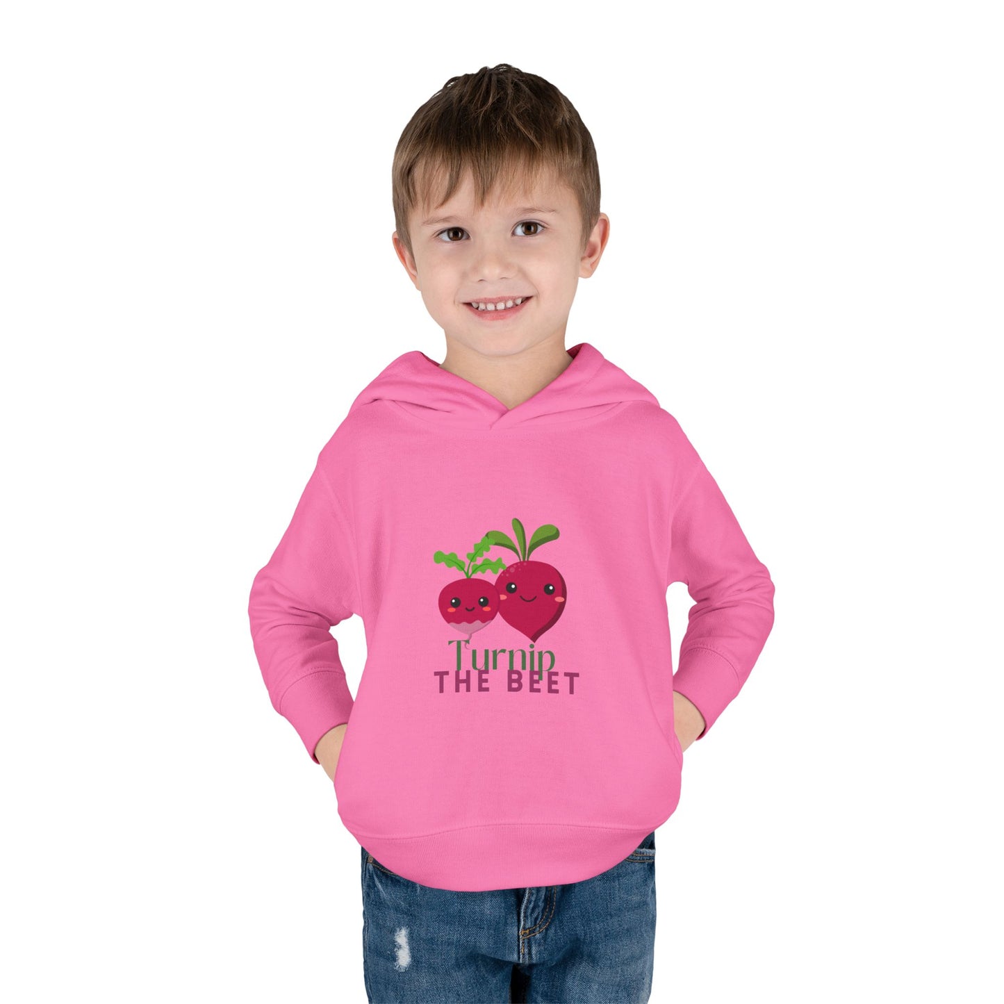 "Turnip the Beet "Toddler Pullover Hoodie – Cute Vegetable Dance Pun Graphic Fleece Sweatshirt for Kids