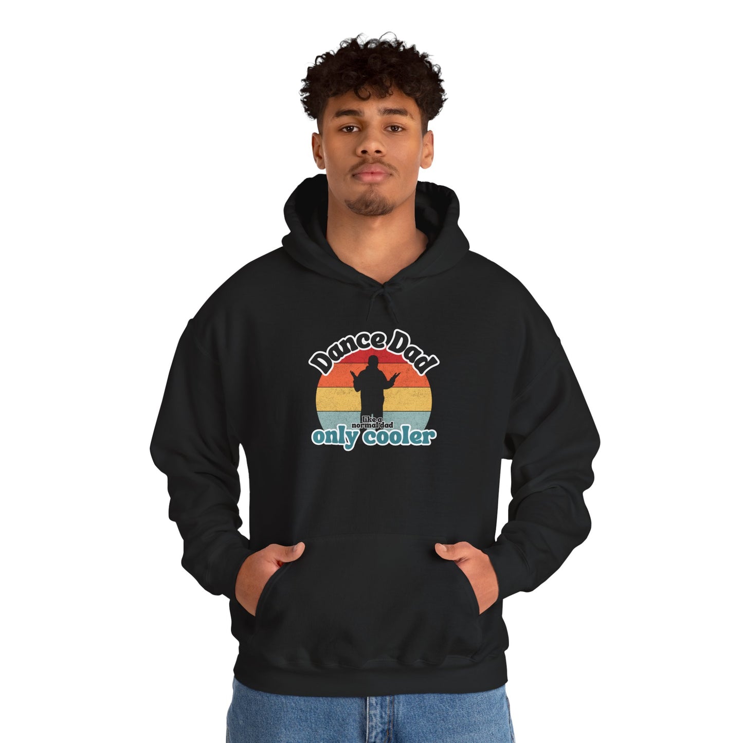 Dance Dad Retro Hoodie – Funny Unisex Heavy Blend™ Hooded Sweatshirt for Cool Dance Dads