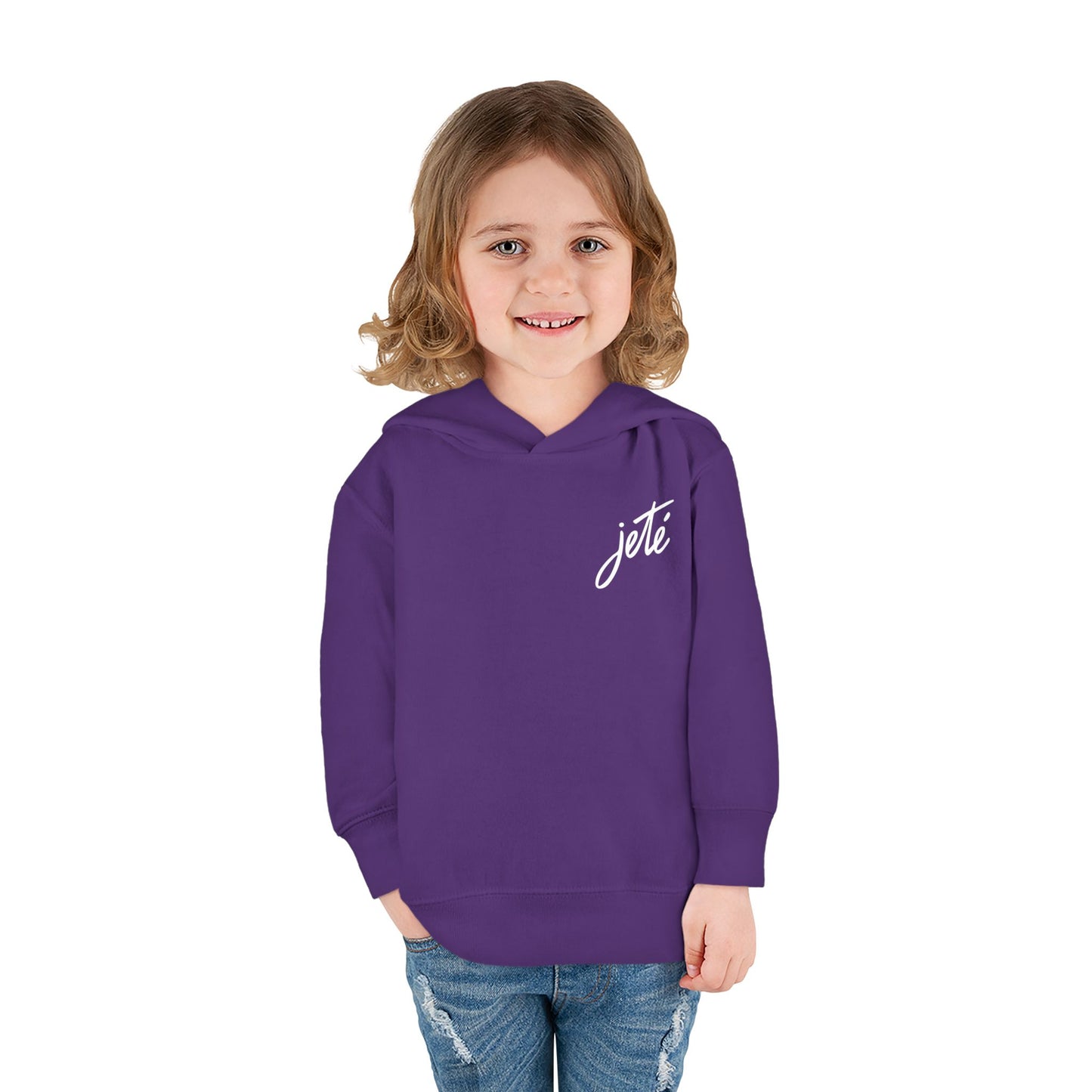 “Jeté” Official Logo | Ballet & Dance Hoodie for Kids & Young Dance Enthusiasts - Toddler Pullover Hoodie