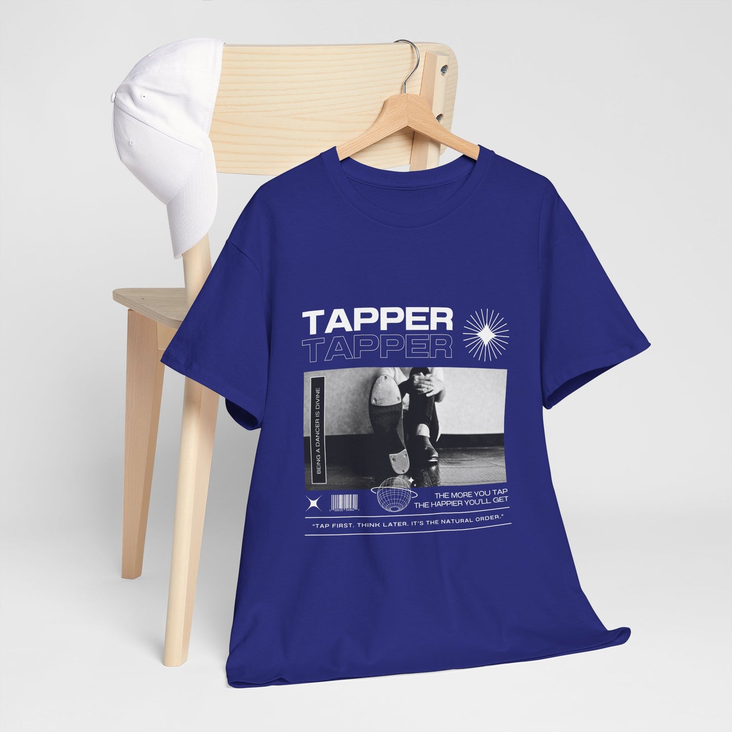 “Tapper” Tap Dance Unisex Heavy Cotton Tee – Streetwear-Inspired Tap Shoes Graphic T-Shirt for Dancers