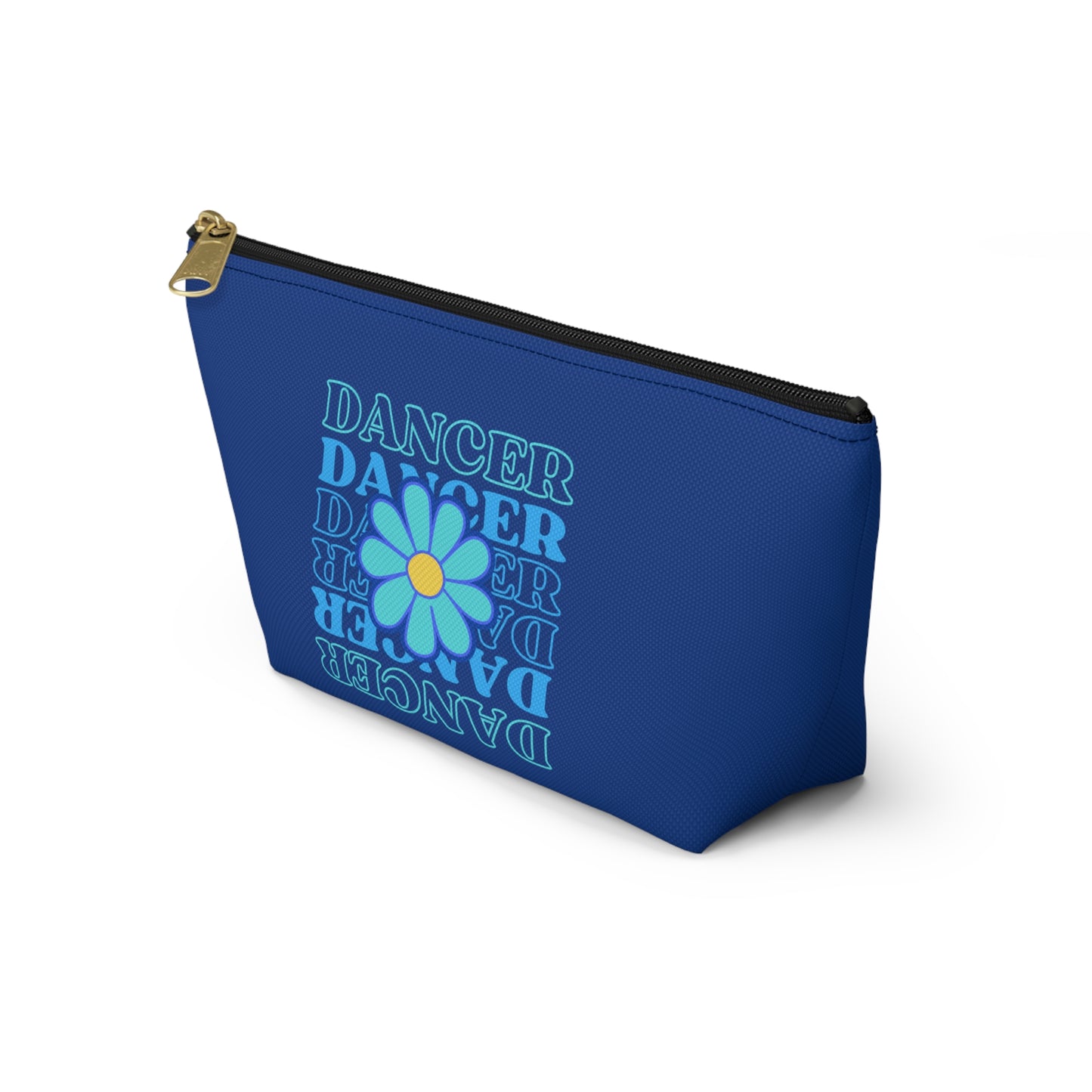 "Dancer" Makeup Bag – Elegant Floral Dance Graphic – Stylish Zipper Pouch for Cosmetics, Accessories & Gifts for Dancers