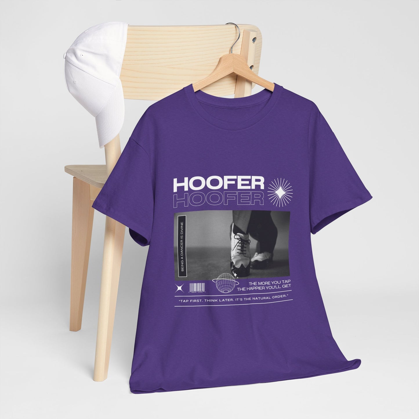 “Hoofer" Tap Dance Unisex Heavy Cotton Tee – Streetwear-Inspired Tap Shoes Graphic T-Shirt for Dancers