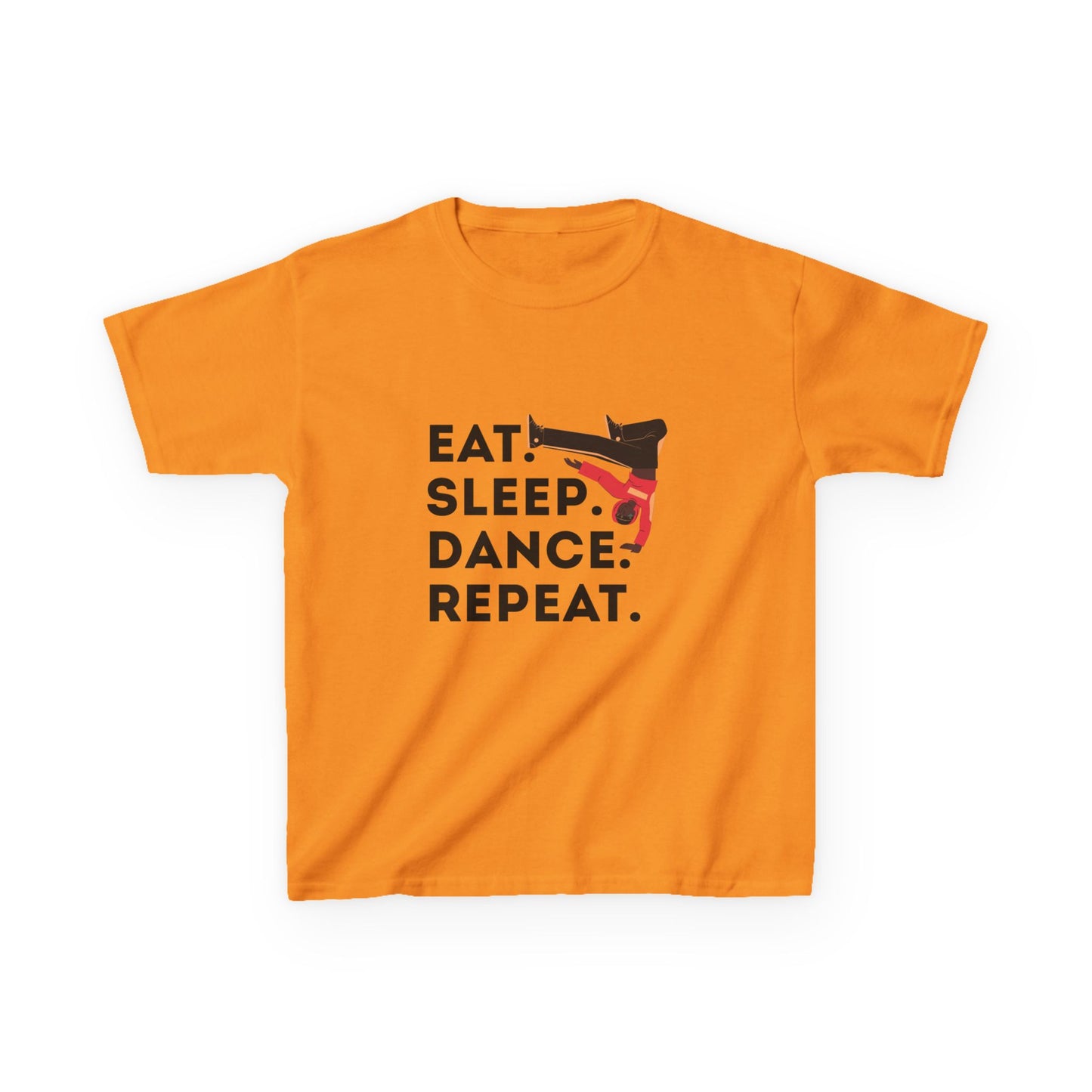 "Eat Sleep Dance Repeat" Youth Short Sleeve Tee – Bold B-Boy Graphic Hip-Hop Dance Shirt for Kids and Young Performers