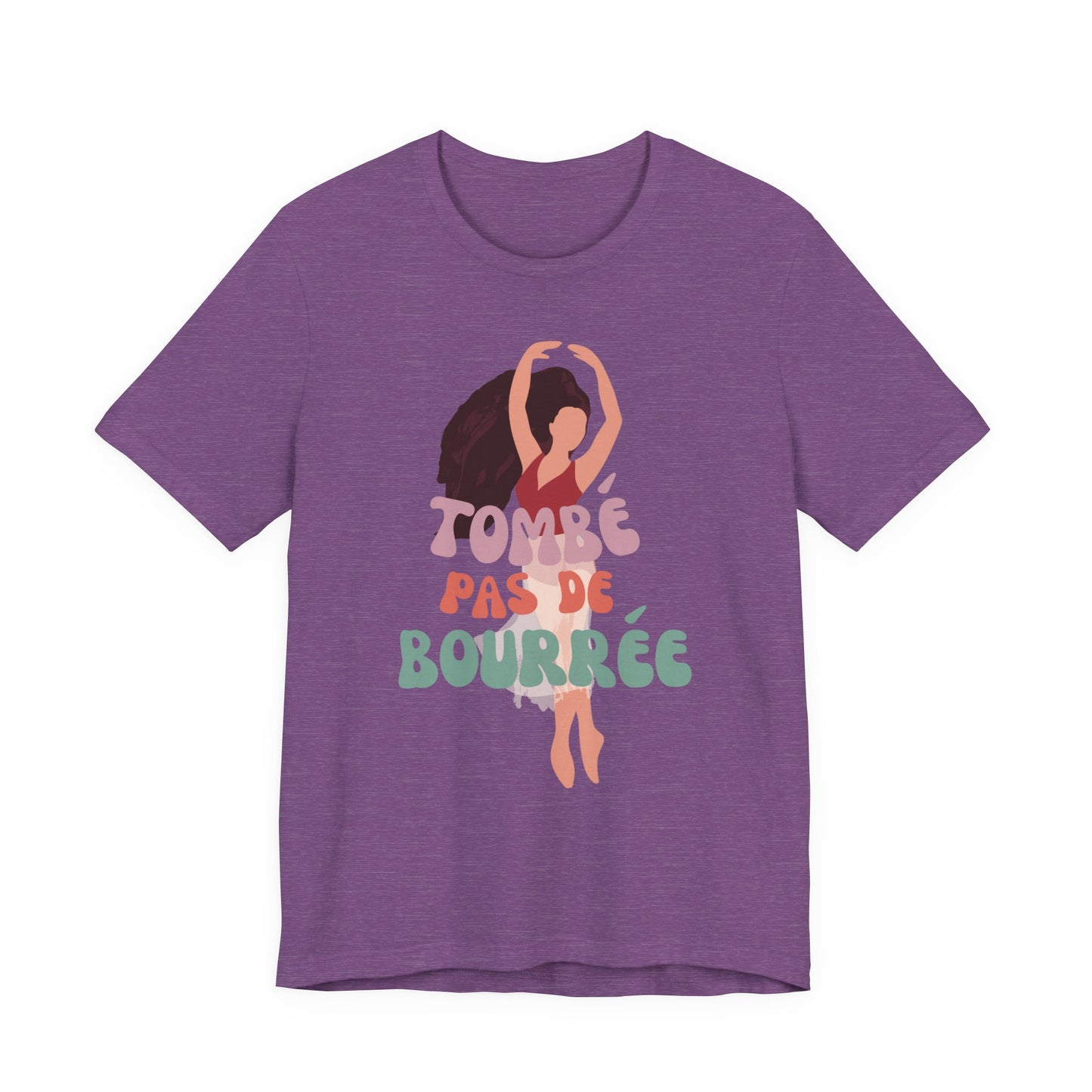“Tombé Pas de Bourrée” T-Shirt – Ballet Dance Phrase Unisex Garment-Dyed Tee with Elegant Dancer Graphic