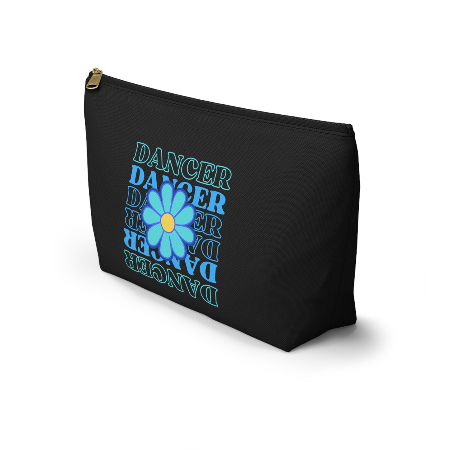 "Dancer" Makeup Bag – Elegant Floral Dance Graphic – Stylish Zipper Pouch for Cosmetics, Accessories & Gifts for Dancers