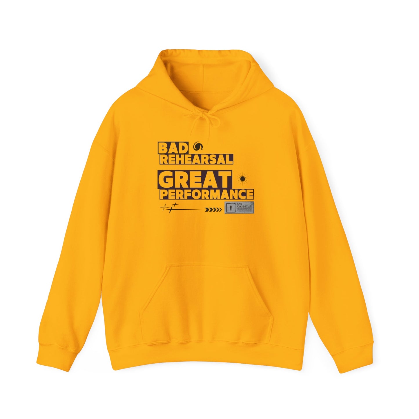 "Bad Rehearsal, Great Performance" Dance Hoodie – Unisex Heavy Blend™ Hooded Sweatshirt with Streetwear-Inspired Graphic for Performers