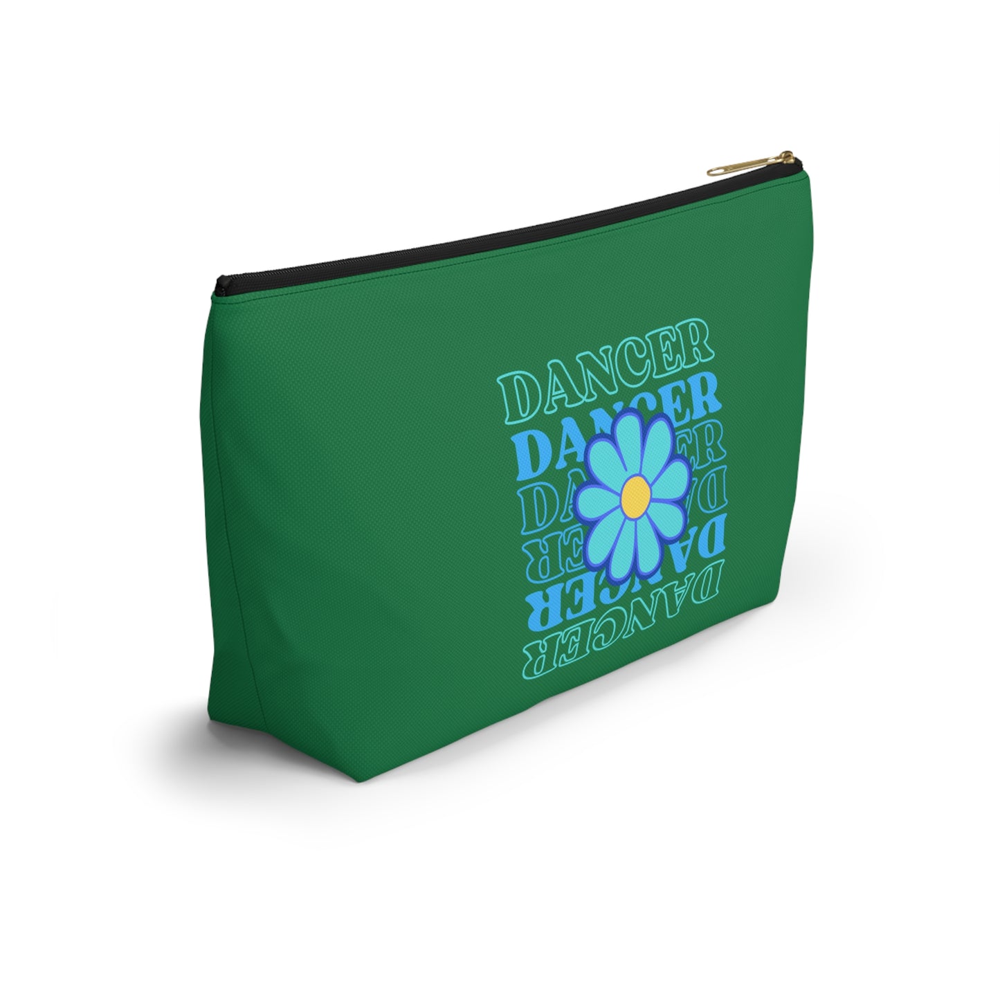 "Dancer" Makeup Bag – Elegant Floral Dance Graphic – Stylish Zipper Pouch for Cosmetics, Accessories & Gifts for Dancers