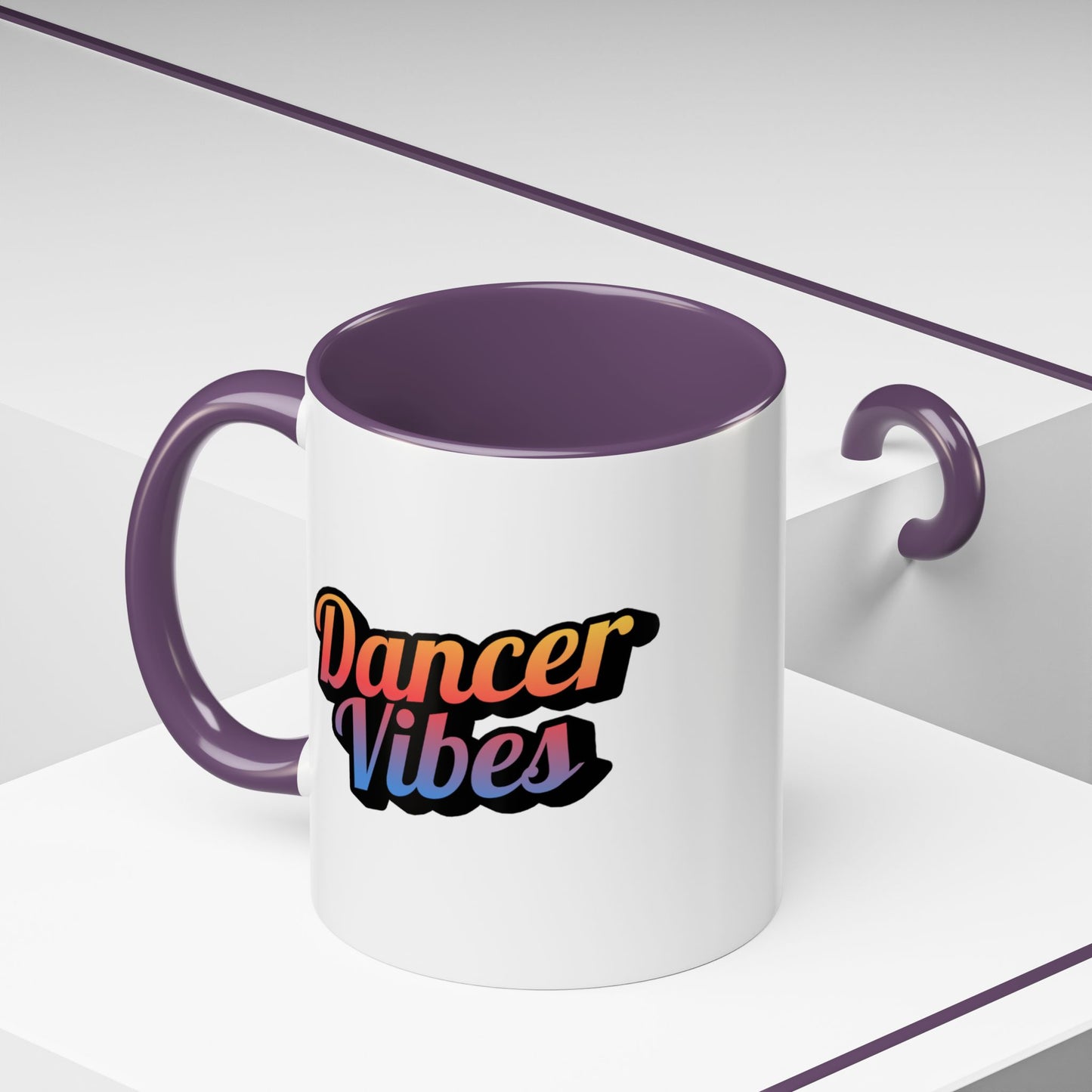 "Dancer Vibes" Accent Coffee Mug – Stylish Ceramic Mug for Dance Lovers and Performers