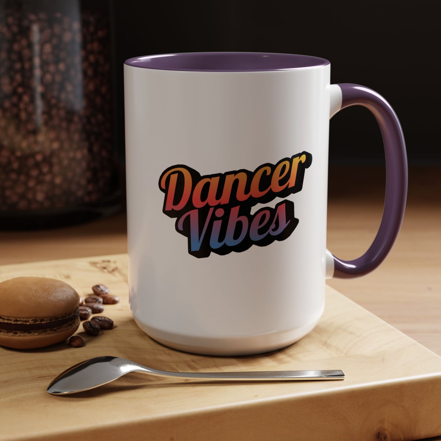 "Dancer Vibes" Accent Coffee Mug – Stylish Ceramic Mug for Dance Lovers and Performers
