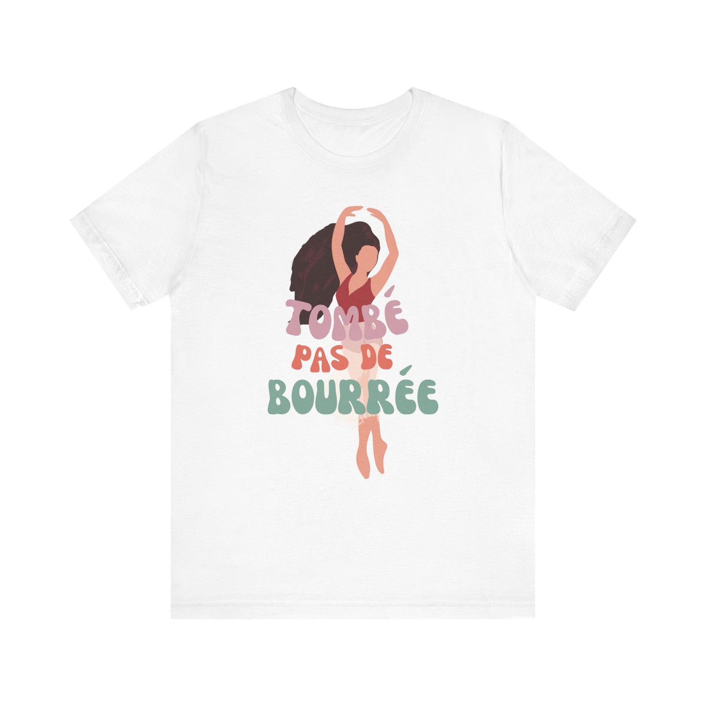 “Tombé Pas de Bourrée” T-Shirt – Ballet Dance Phrase Unisex Garment-Dyed Tee with Elegant Dancer Graphic