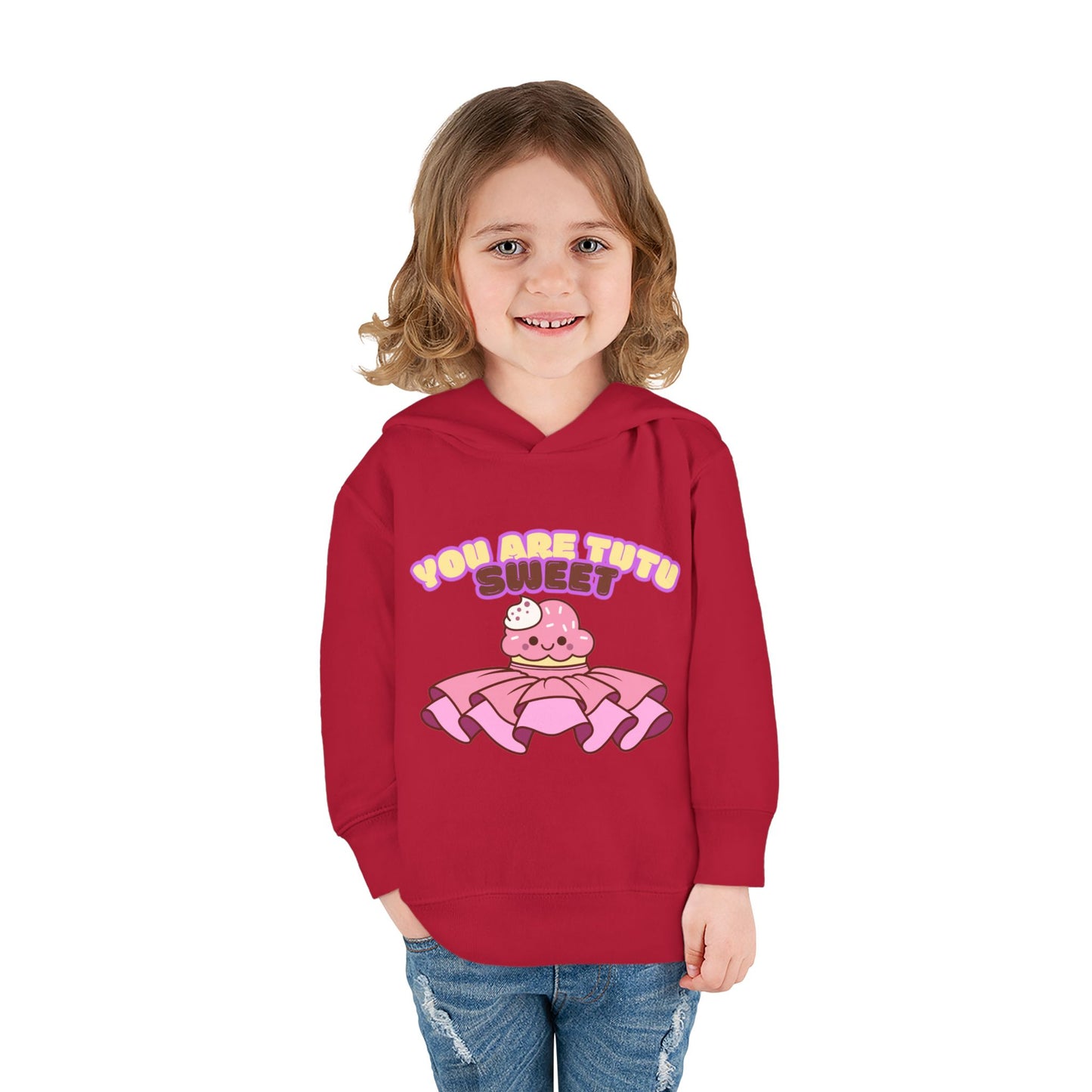 "You Are Tutu Sweet" Toddler Pullover Hoodie β Kawaii Cupcake in Tutu Dance Graphic Fleece Sweatshirt for Kids