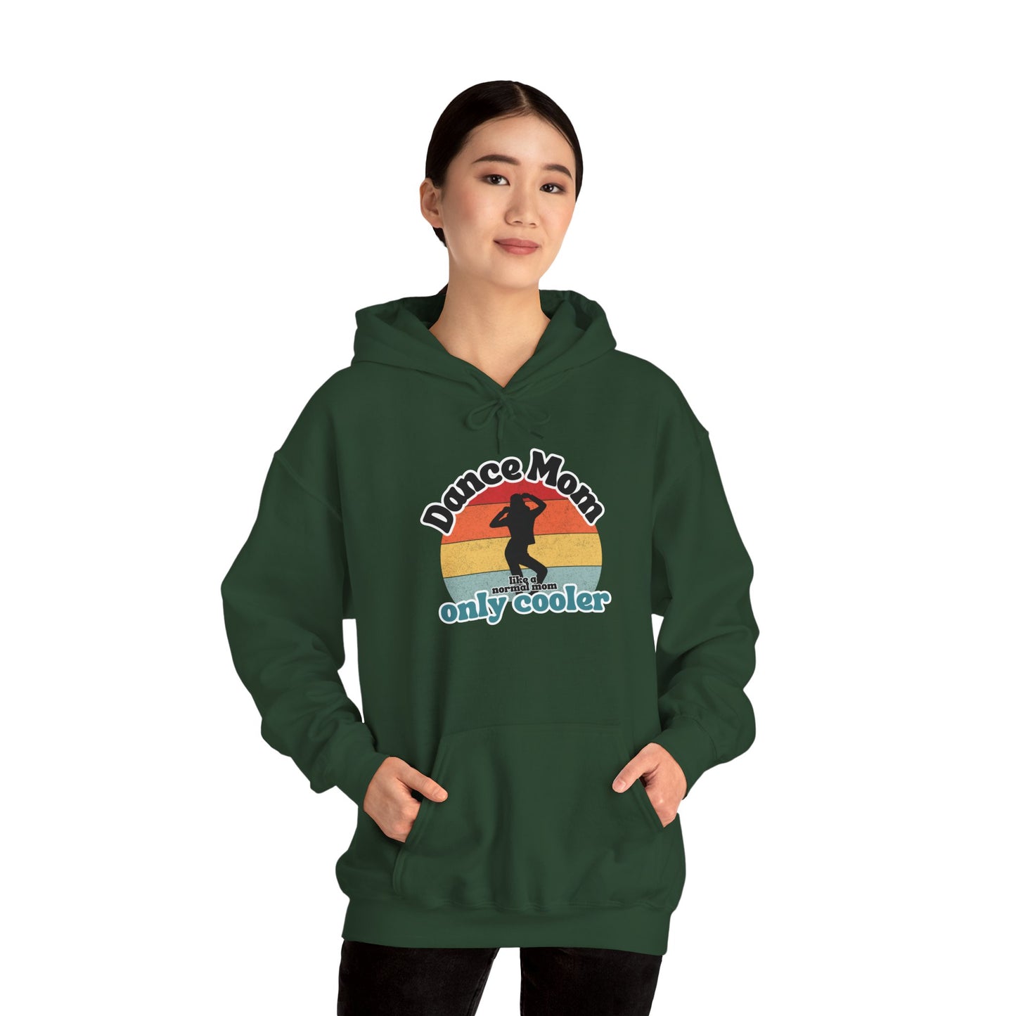 Dance Mom Hoodie – Retro Graphic Unisex Heavy Blend™ Sweatshirt for Proud Dance Moms – Fun Gift for Dance Recitals & Holidays