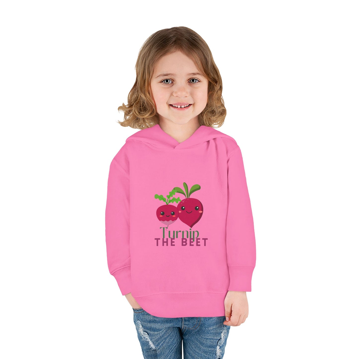 "Turnip the Beet "Toddler Pullover Hoodie – Cute Vegetable Dance Pun Graphic Fleece Sweatshirt for Kids