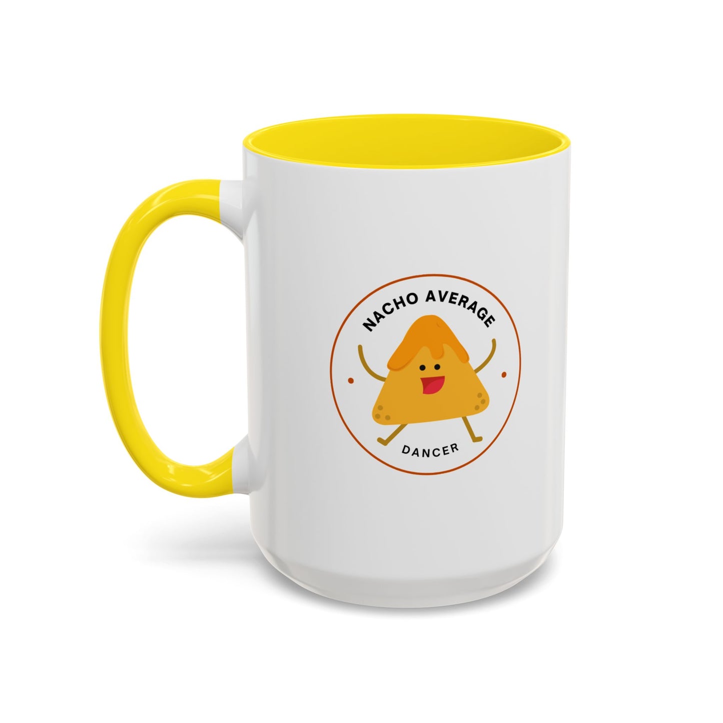 "Nacho Average Dancer" Accent Coffee Mug – Funny Dance Pun Ceramic Mug with Nacho Graphic for Dancers