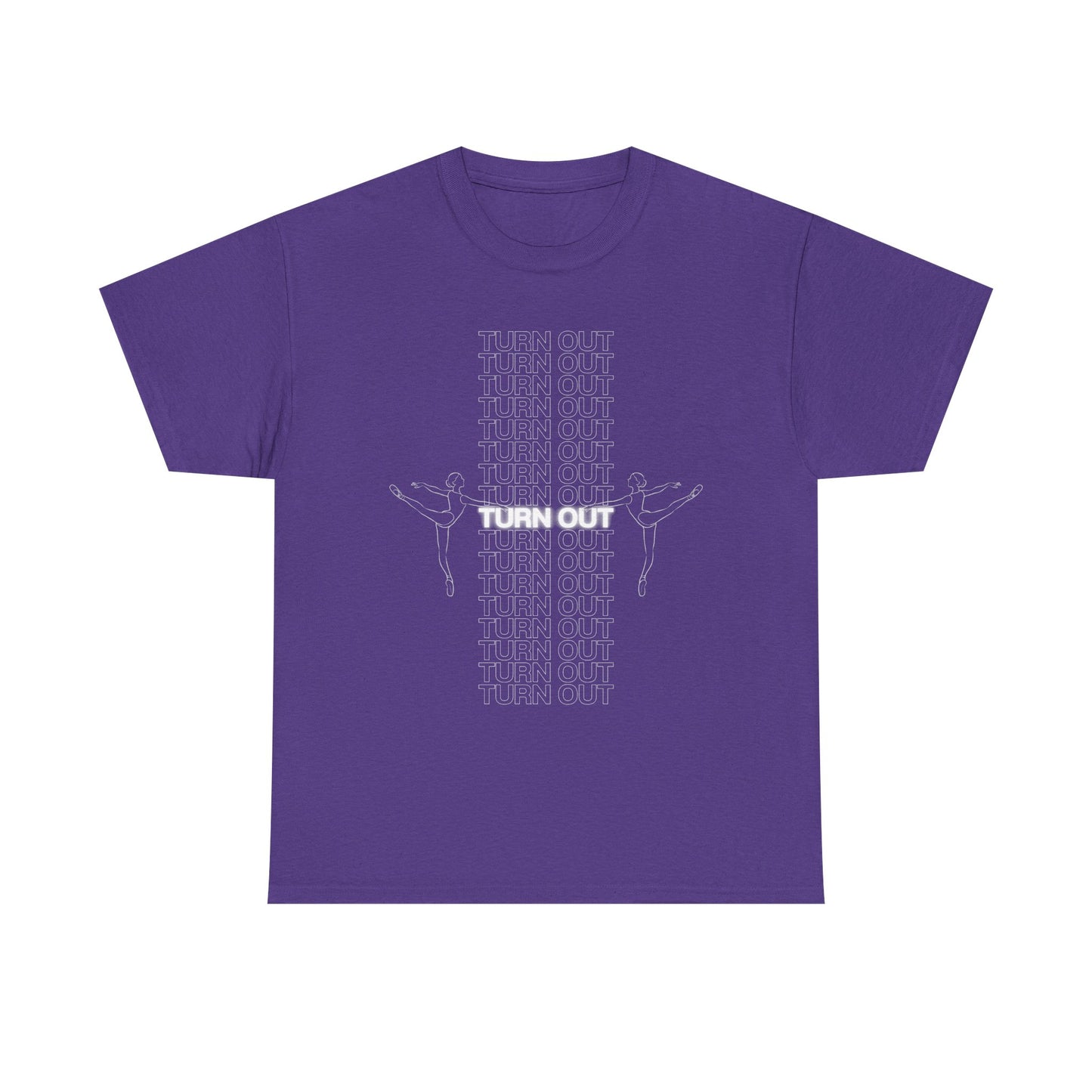 "Turn Out" Ballerina Graphic Unisex Heavy Cotton Tee – Ballet Dance T-Shirt for Dancers & Dance Enthusiasts