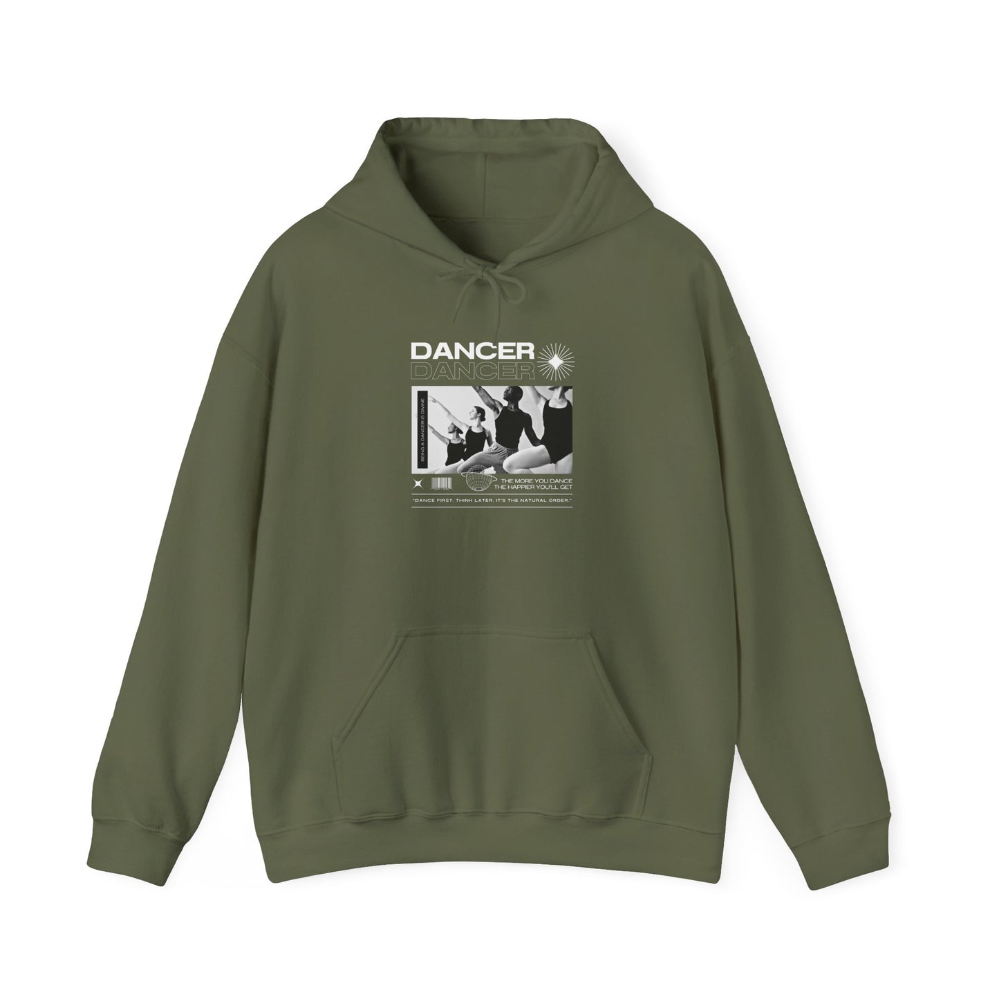 “Dancer” Young Ballet Dancers at the Barre Graphic | Streetwear-Inspired Ballet Hoodie for Dance Enthusiasts - Unisex Heavy Blend™ Hooded Sweatshirt