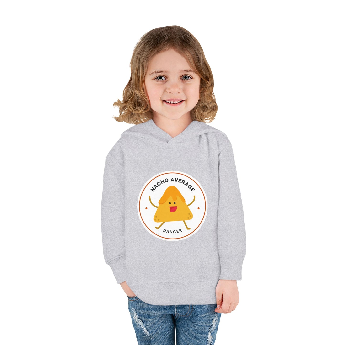 "Nacho Average Dancer" Pullover Fleece Sweatshirt with Cute Nacho Graphic | Funny Dance Gift for Kids - Toddler Dance Hoodie