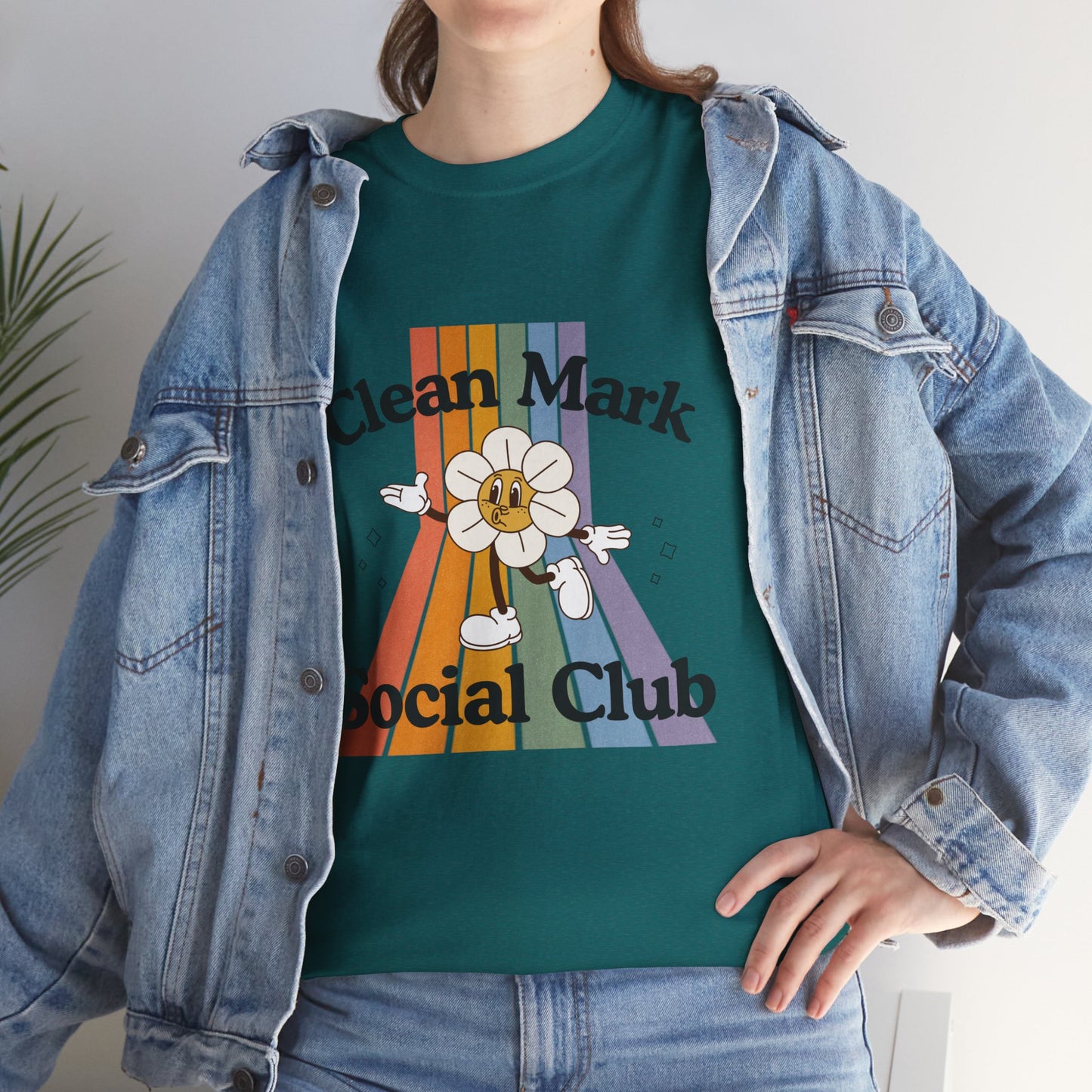 “Clean Mark Social Club” Unisex Heavy Cotton T-Shirt – Streetwear-Inspired Dance Graphic Tee for Adults & Kids
