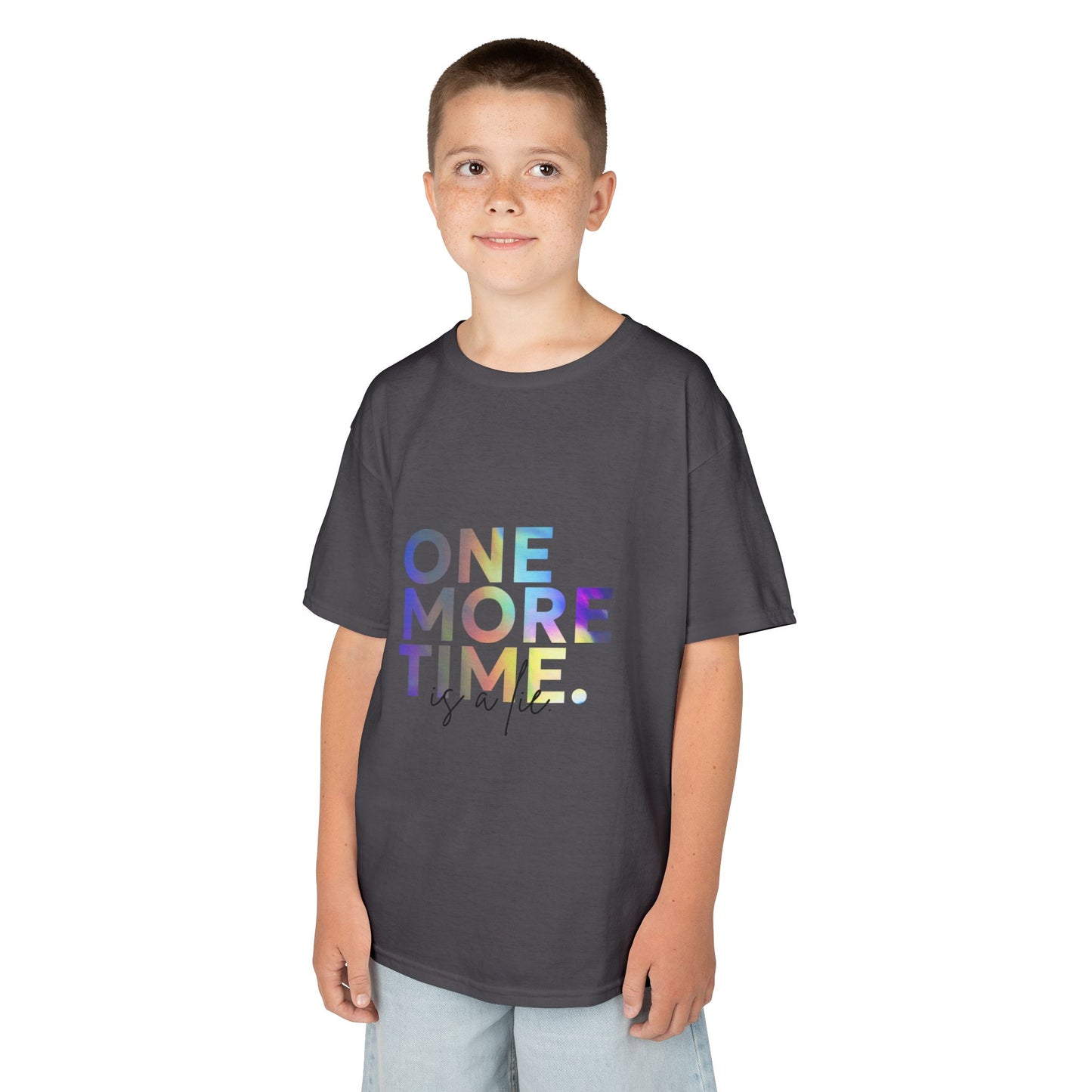“One More Time is a Lie” Colorful Dancer Shirt – Funny Dance Practice Saying T-Shirt for Kids - Youth Dance Graphic Tee