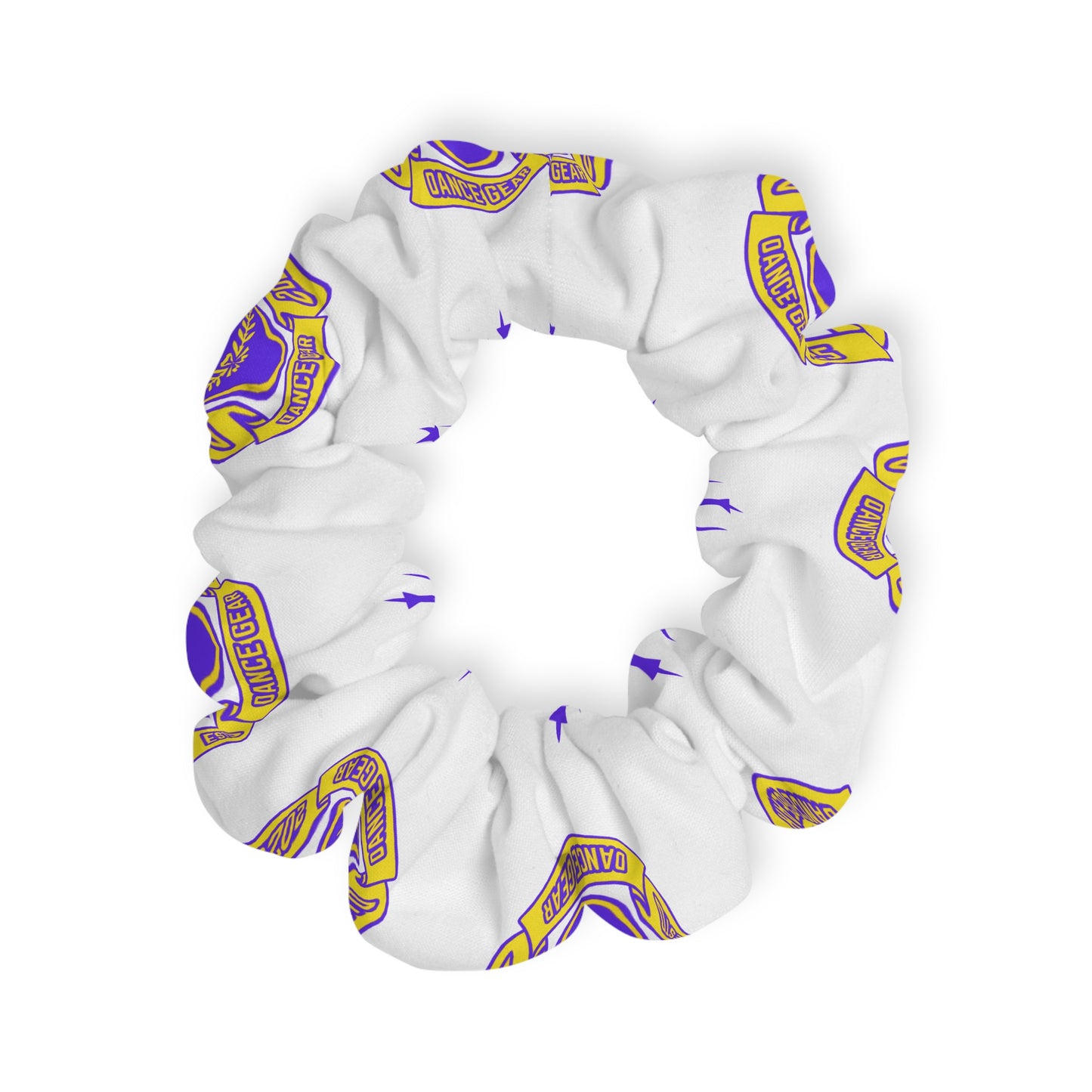 “Jeté Dance Gear” Scrunchie – Collegiate-Inspired Dance Team Hair Accessory for Dancers